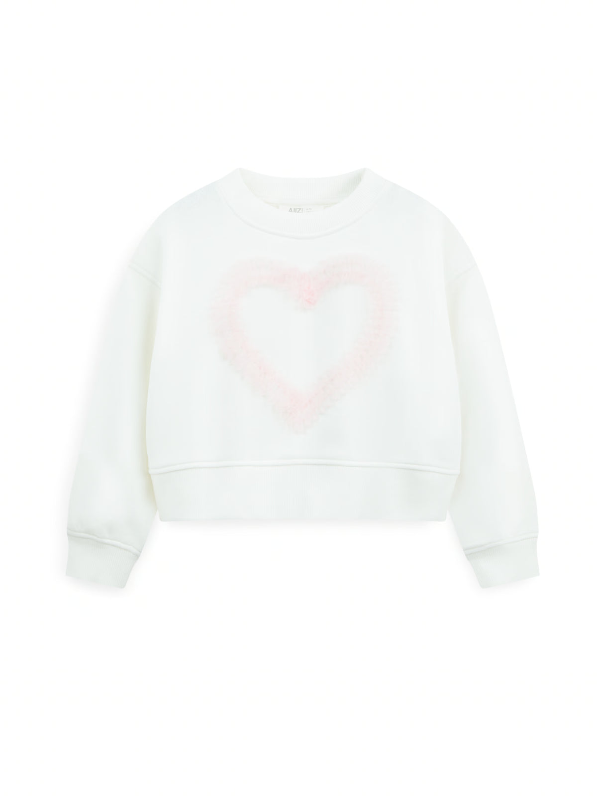 AIIZ Girl's Graphic Sweatshirt (White / 3-4Y)