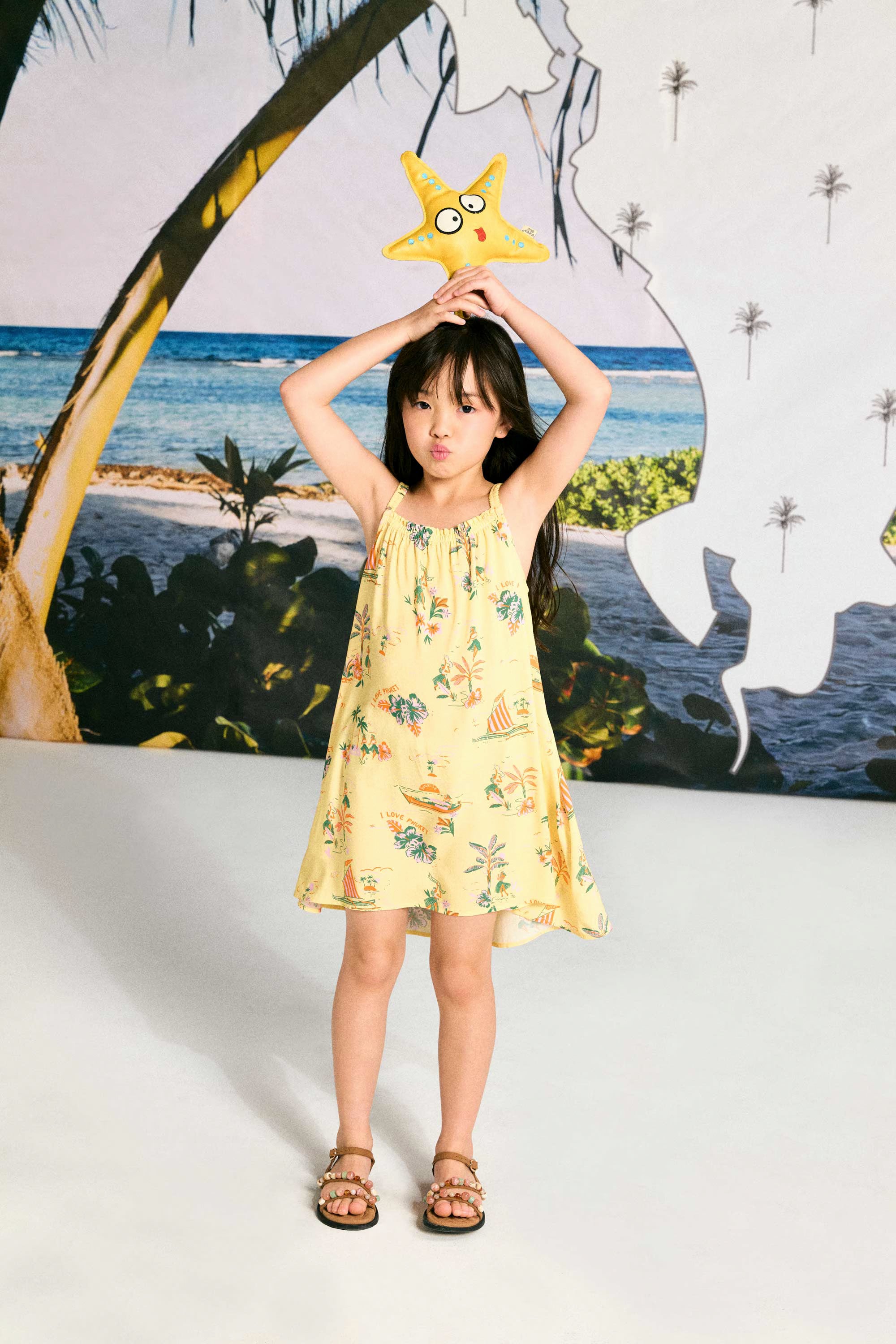 AIIZ Kids’ Summer Floral Dress – 100% Rayon