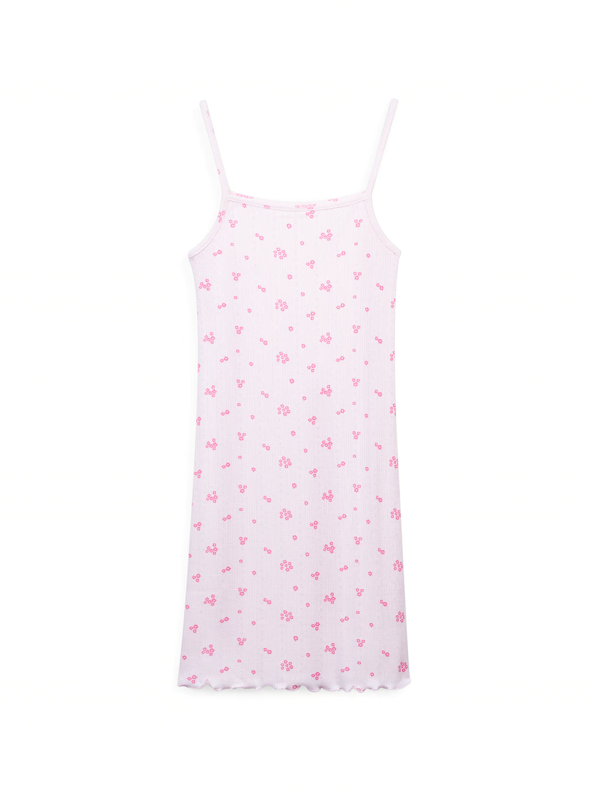 AIIZ Girl's Pointelle Strappy Dress (Pink / 3-4Y)