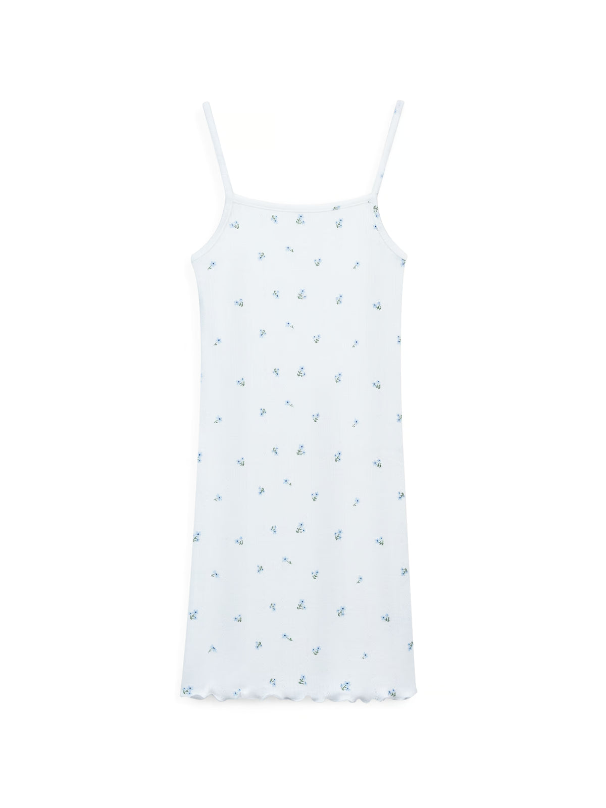 AIIZ Girl's Pointelle Strappy Dress (White / 3-4Y)