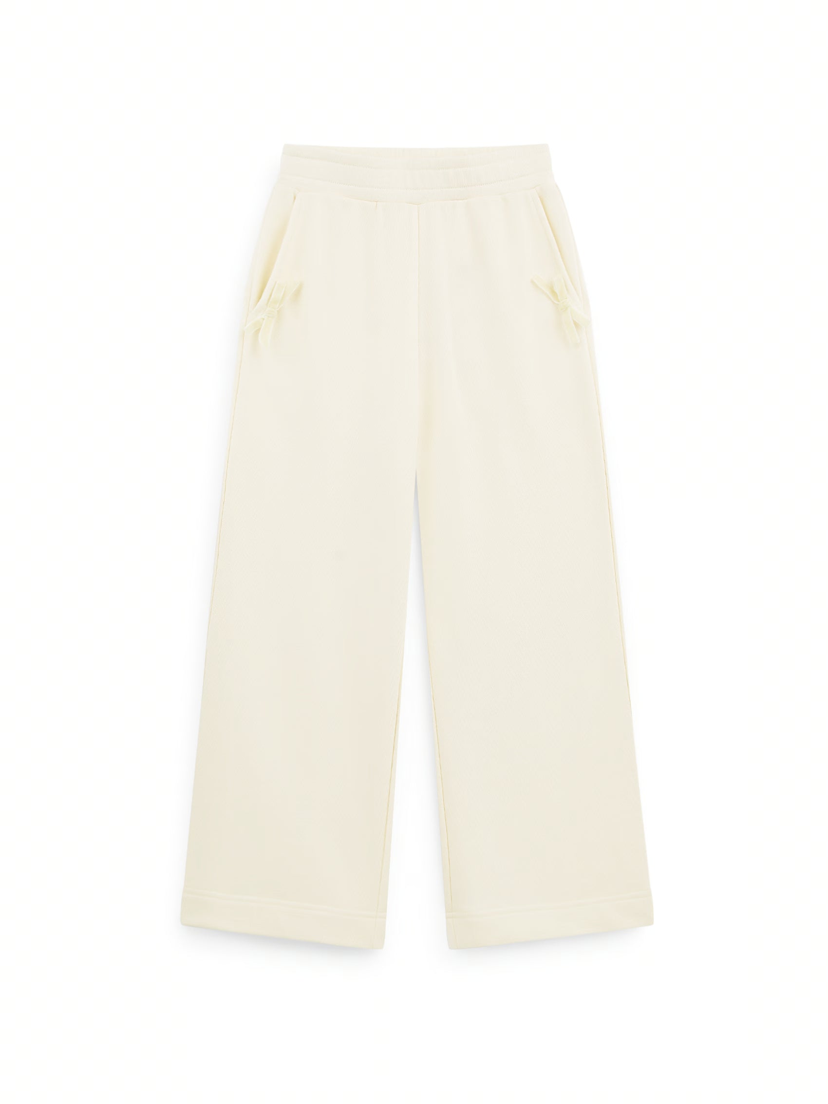 AIIZ Girl's Wide Leg Sweatpants (Cream / 3-4Y)