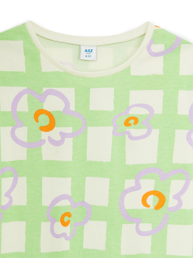 AIIZ Girl's Printed T-Shirt
