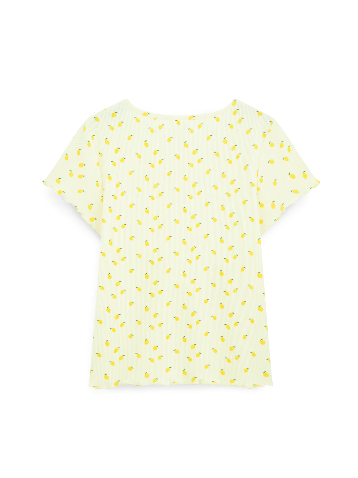 AIIZ Girl's Printed Ribbed T-Shirt