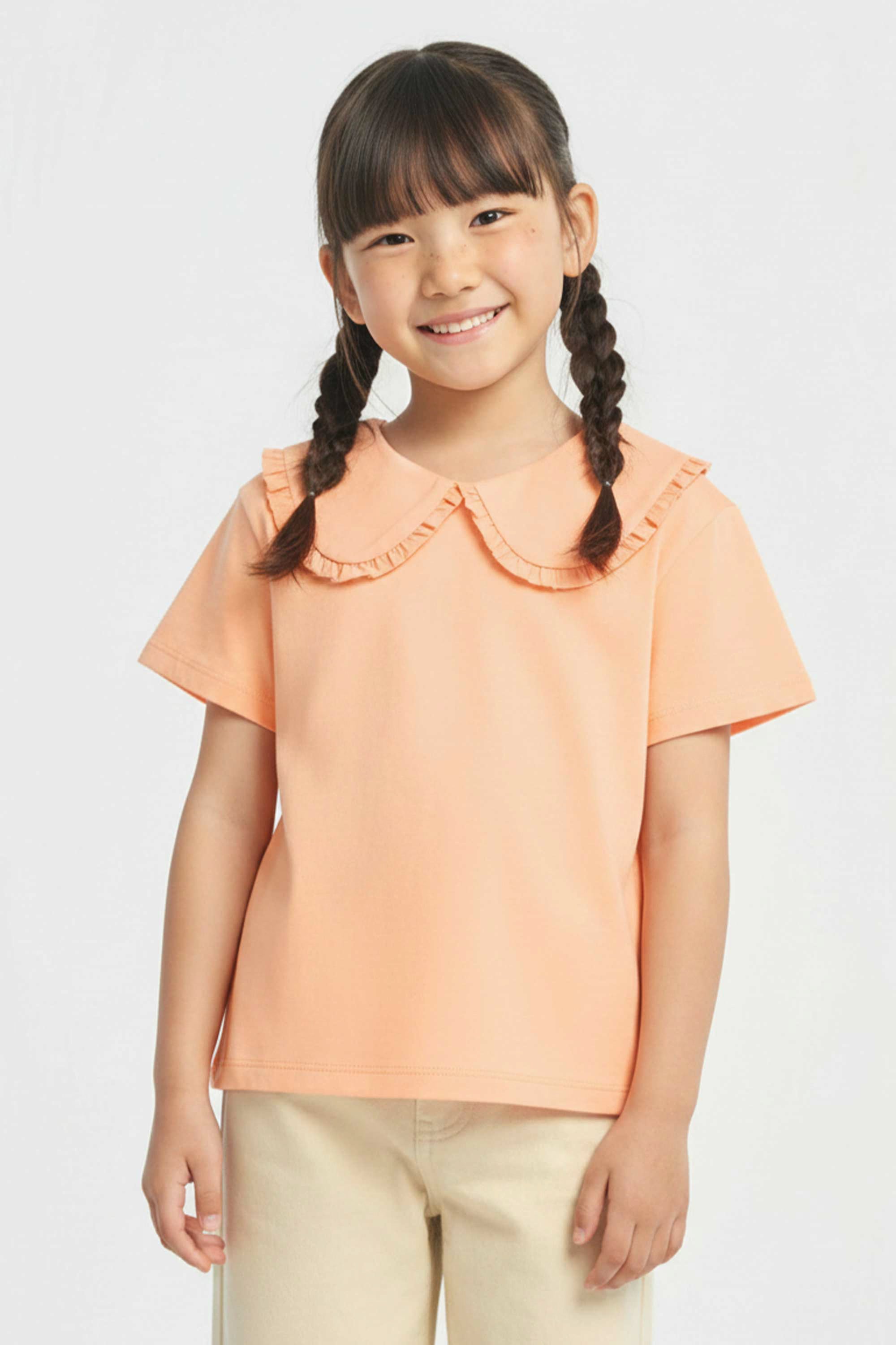 AIIZ Girl's Collared T-Shirt