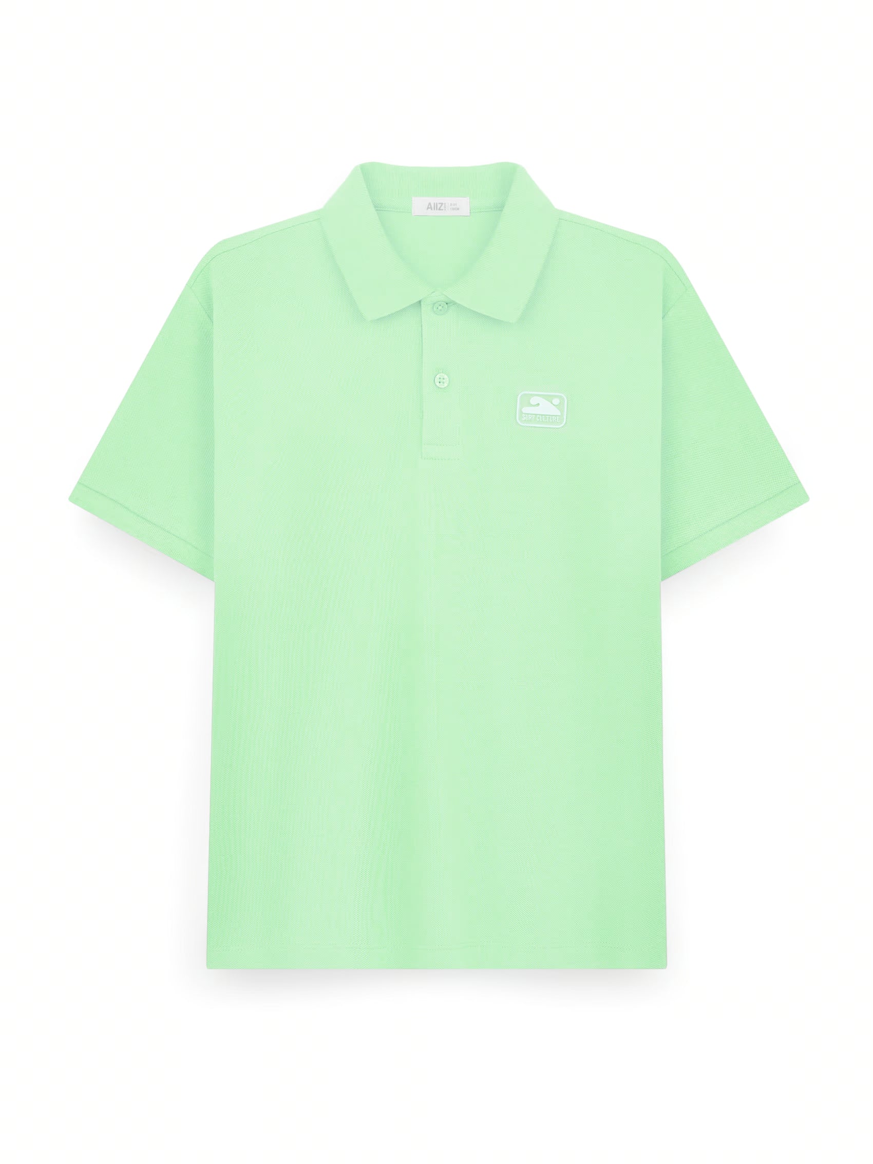 AIIZ Boy's Pique Polo Shirt (Light Green / 4-5Y)