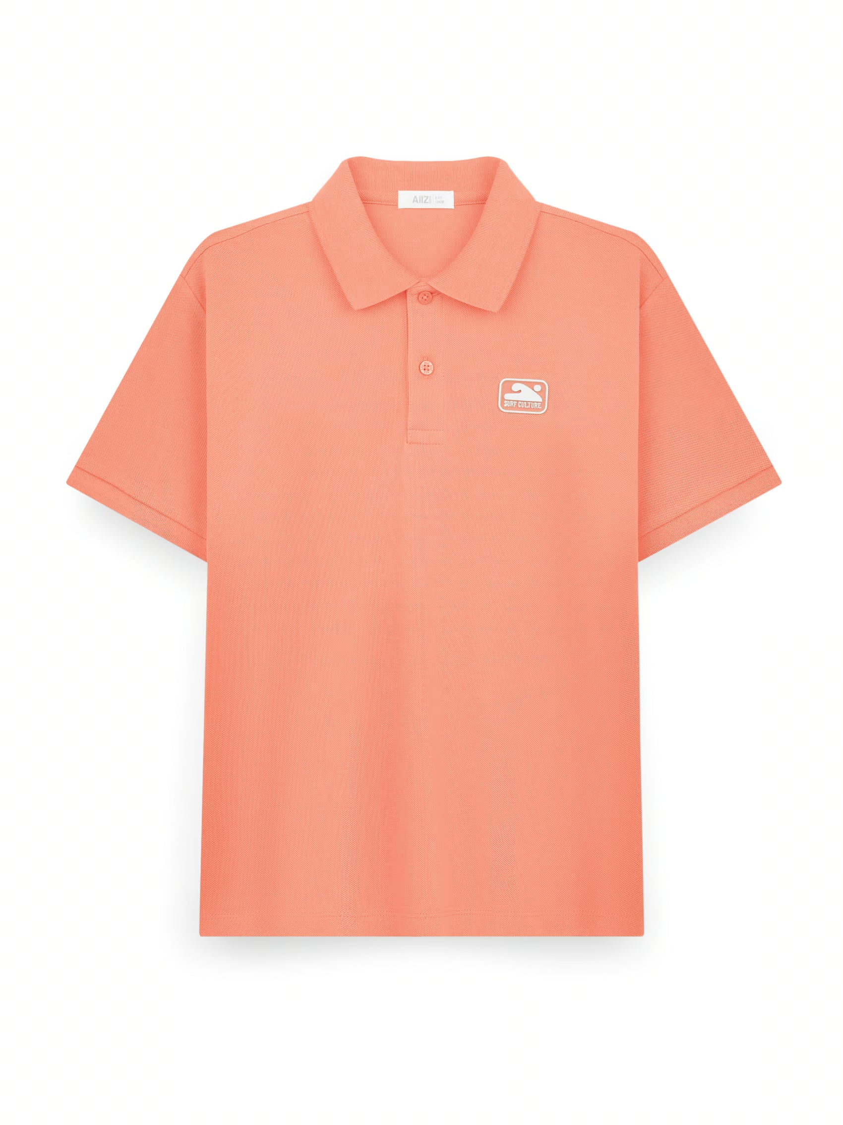 AIIZ Boy's Pique Polo Shirt (Light Orange / 4-5Y)