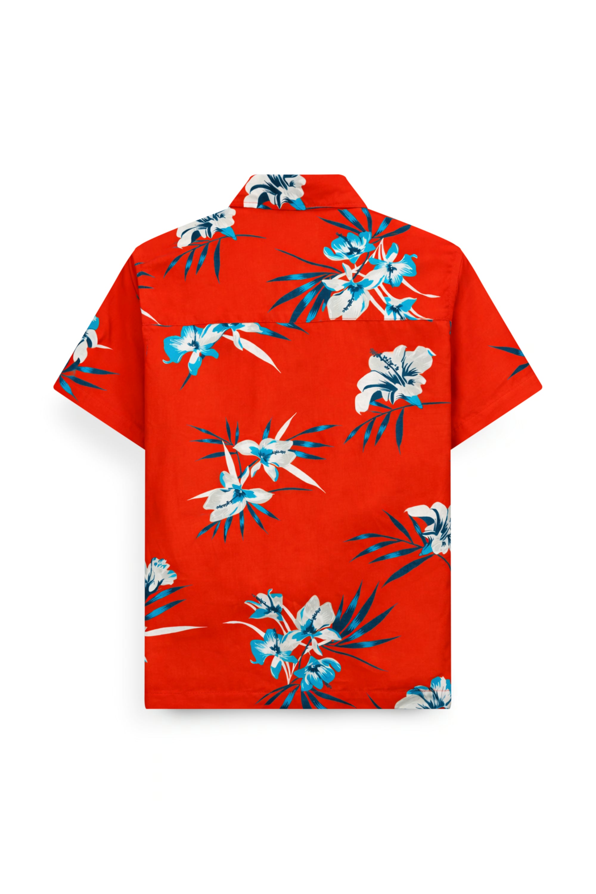 AIIZ Kids’ Summer Floral Short-Sleeve Shirt – 100% Rayon