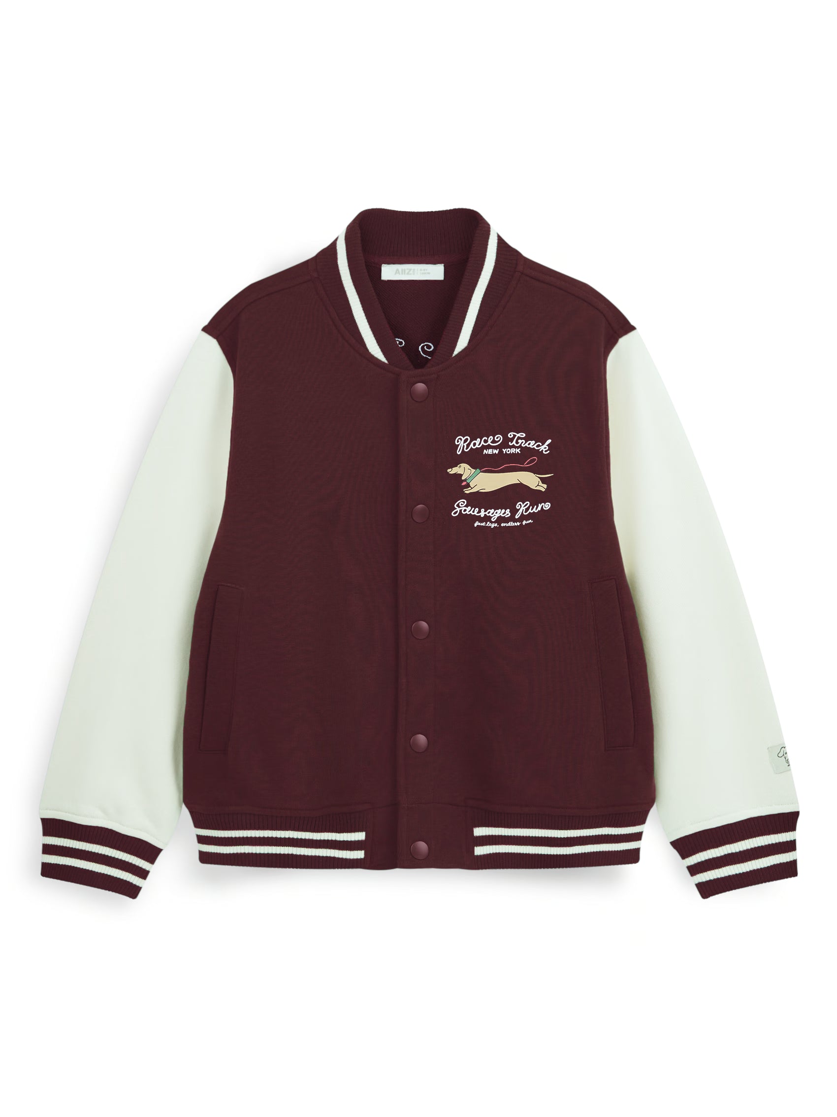 AIIZ Boy's Petite Cafe Bomber Jacket