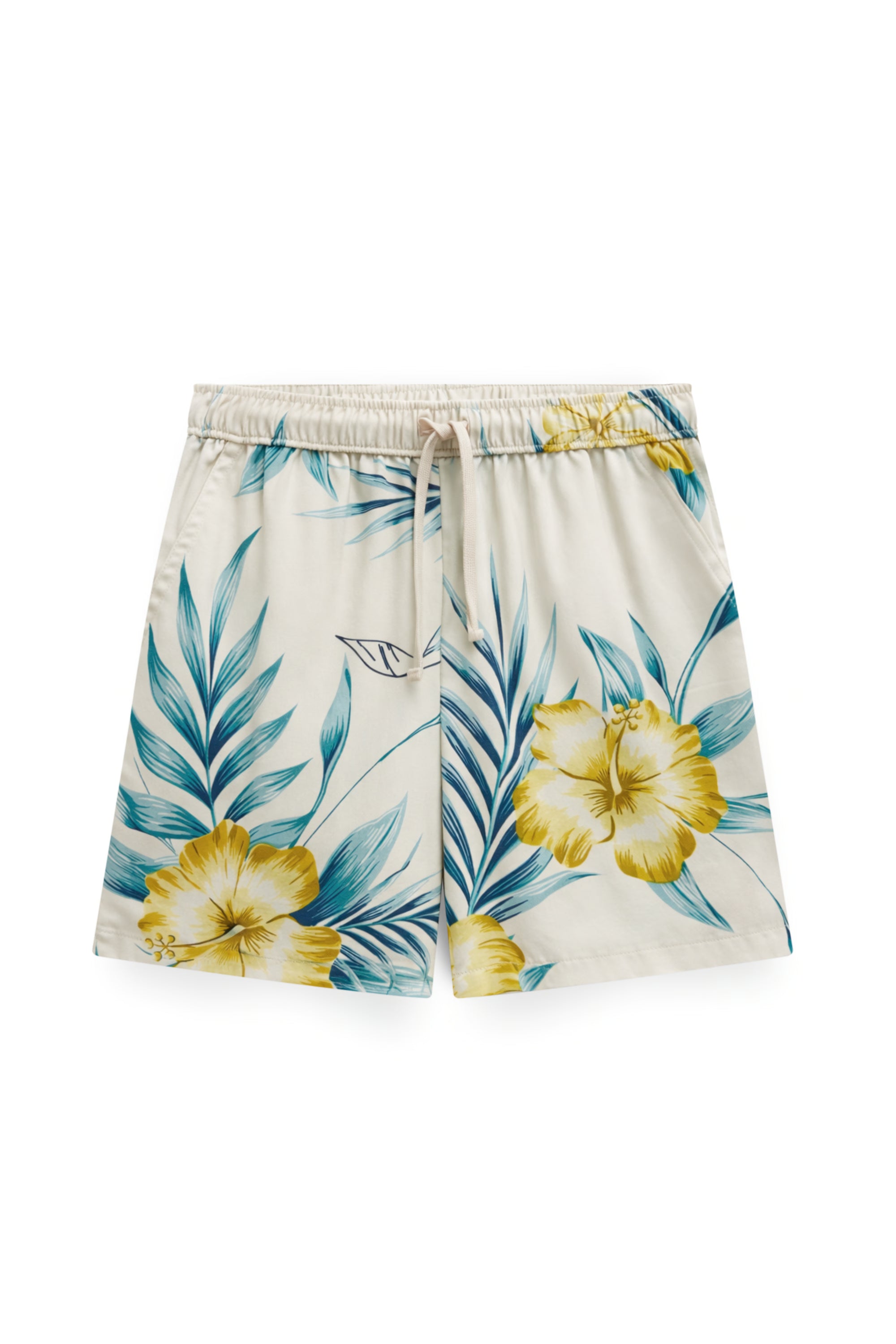 AIIZ Kids’ Songkran Floral Shorts – 100% Rayon