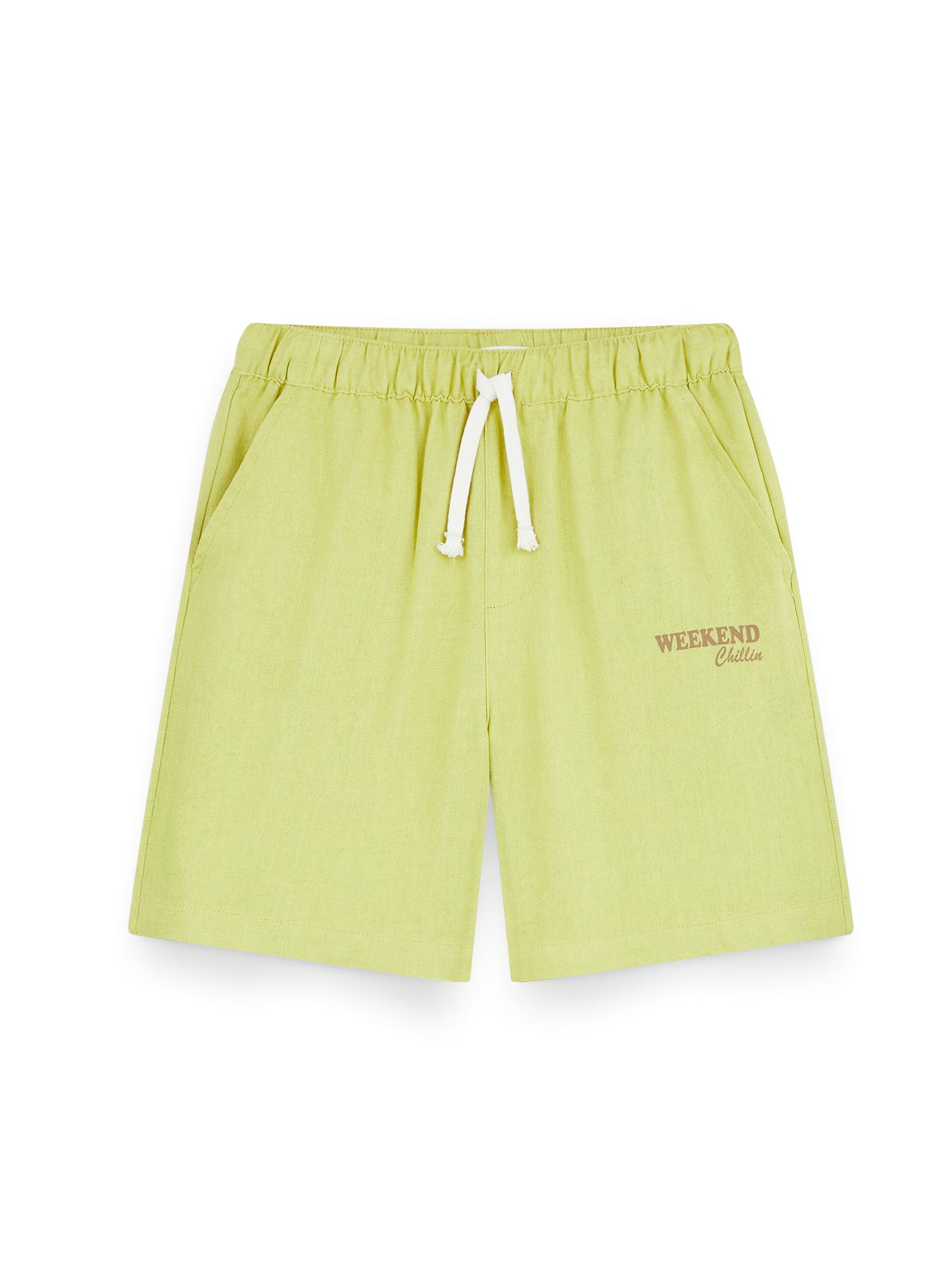 AIIZ Boy's Printed Easy Shorts (Olive / 4-5Y)
