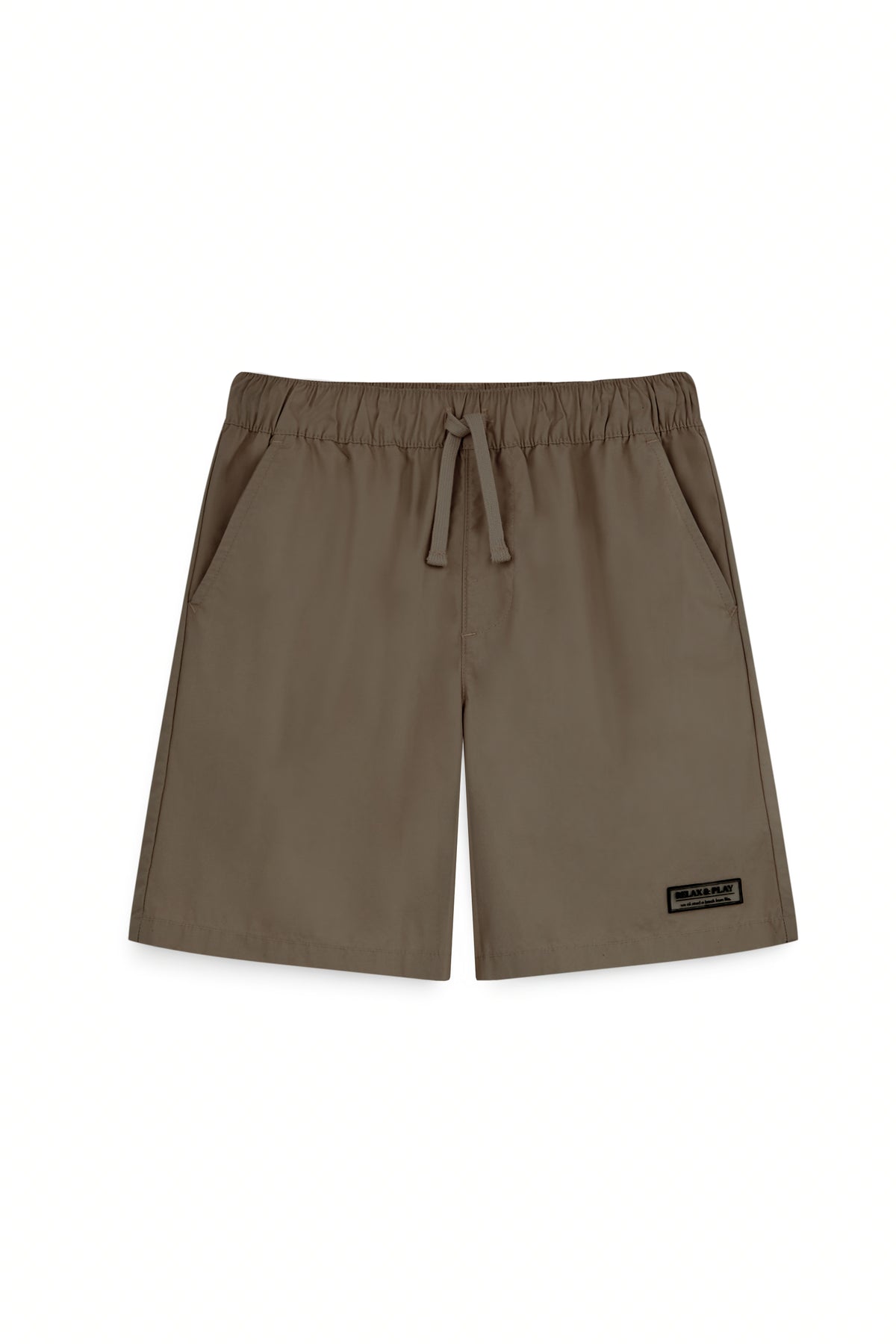 AIIZ Boy's Elastic Waist Shorts (Ovaltine / 4-5Y)