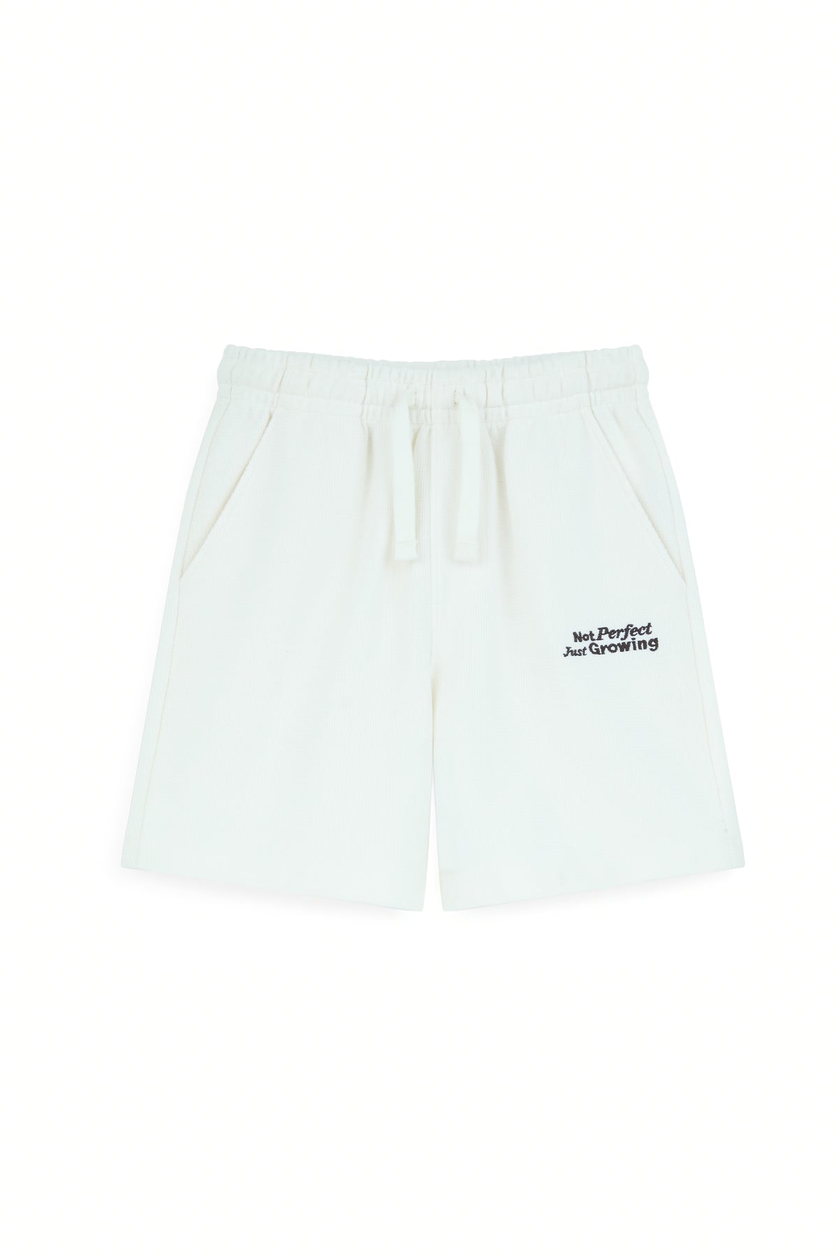 AIIZ Kids's Graphic Sweatshorts (Cream / 4-5Y)