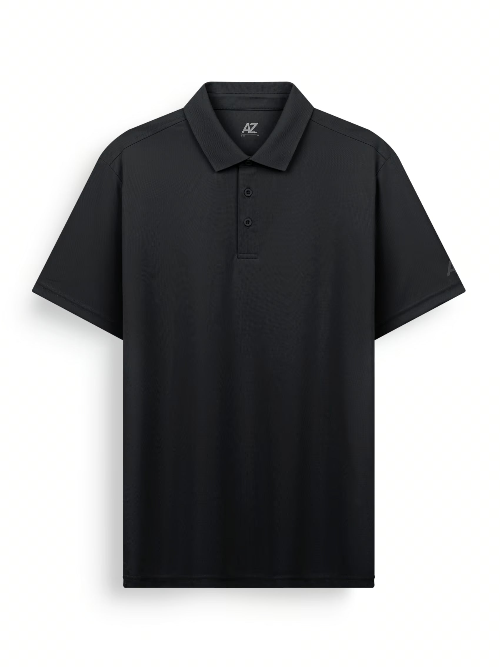 AIIZ Men's Quick Dry Active Polo Shirt (Black / S)