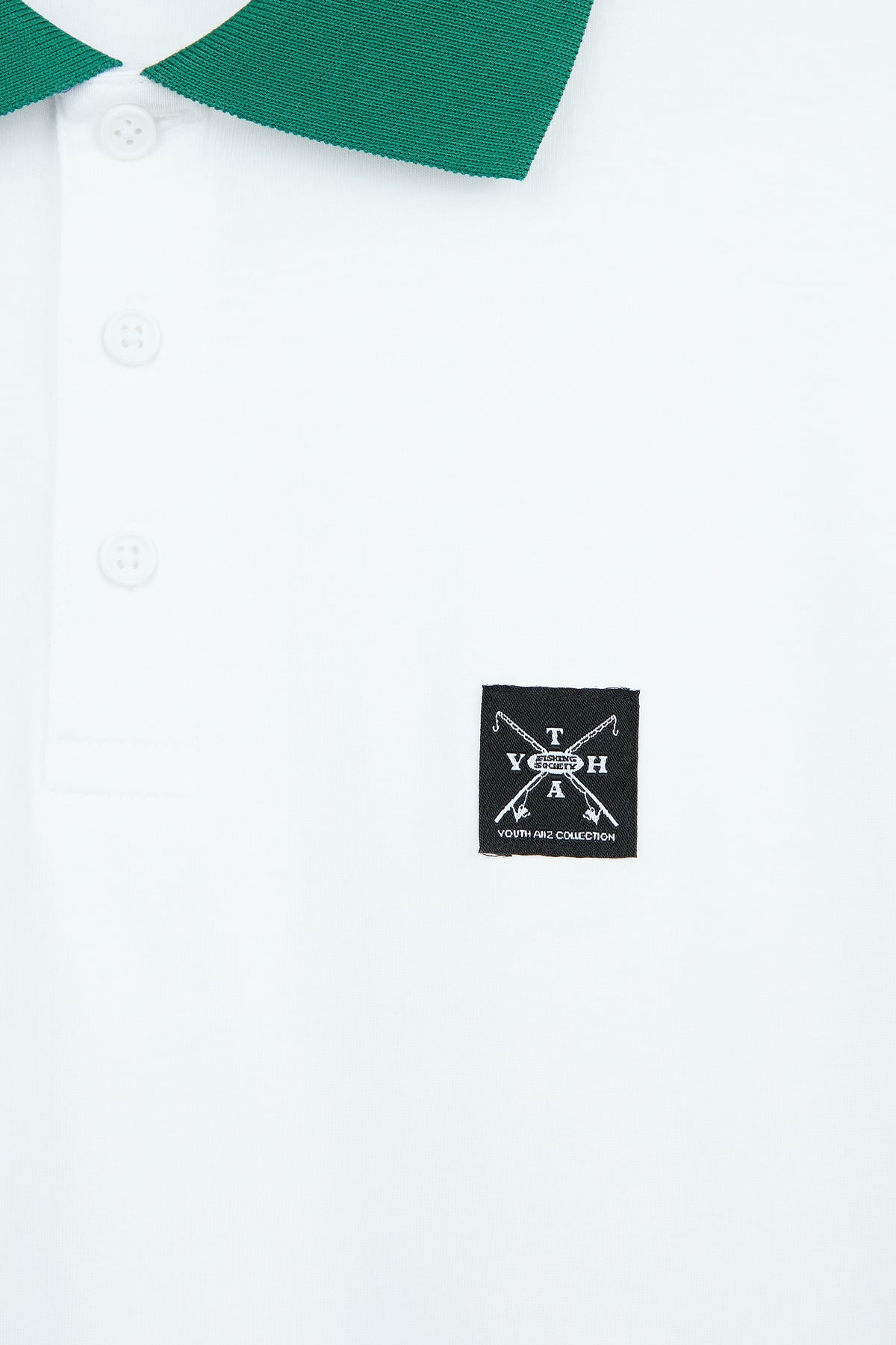 AIIZ Men’s Fishing Society Club Contrast Open Collar Polo Shirt