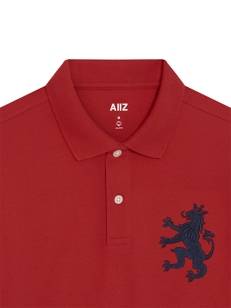 Men's Big Lion Pique Polo Shirts