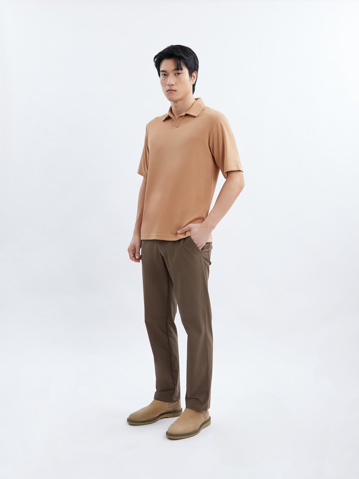 AIIZ Men’s Open Collar Polo Shirt