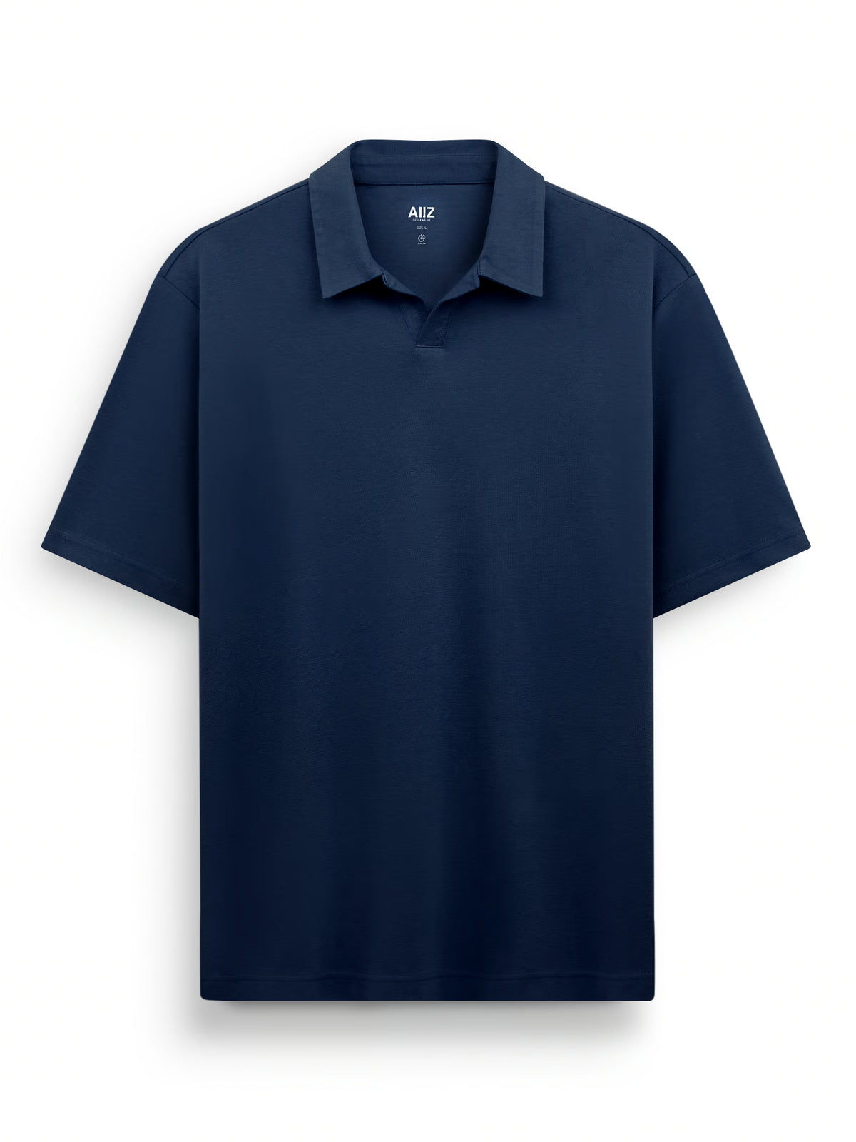 AIIZ Men’s Open Collar Polo Shirt (Navy / S)