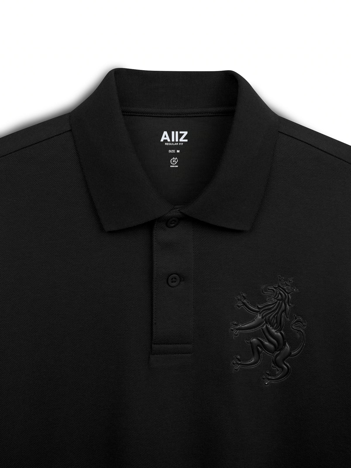AIIZ Men's Big Lion Pique Polo Shirt
