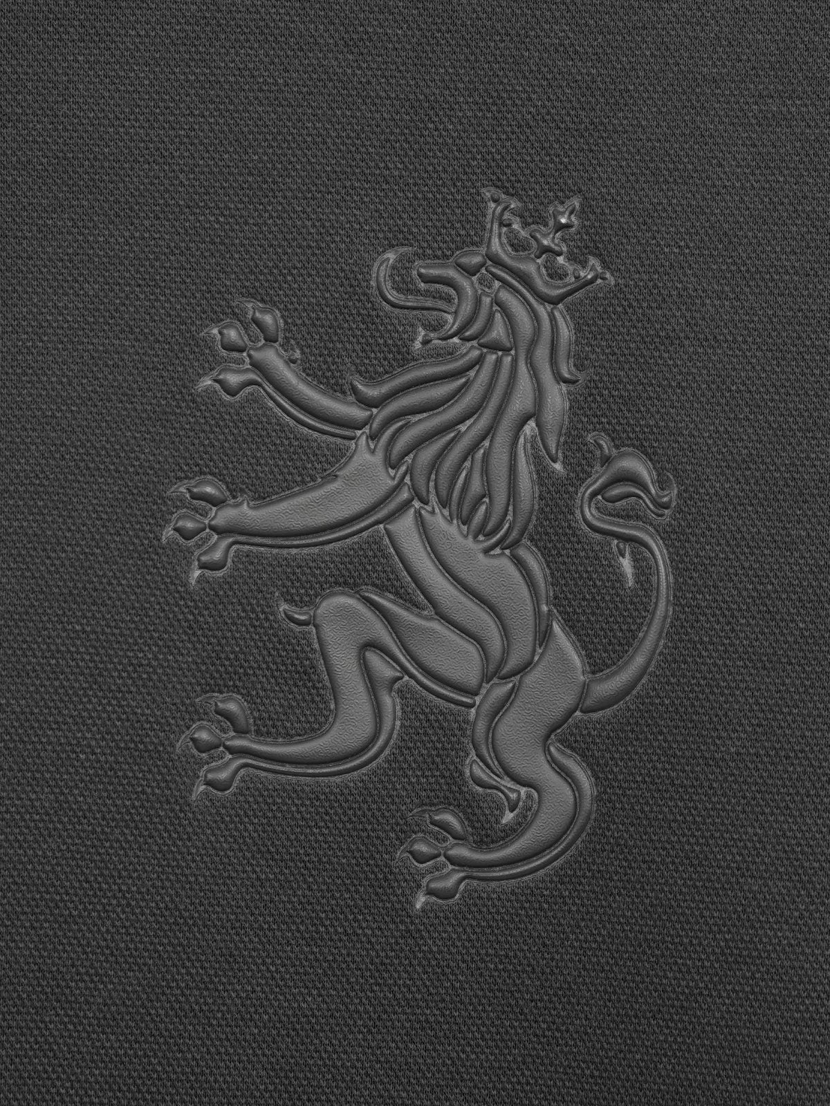 AIIZ Men's Big Lion Pique Polo Shirt