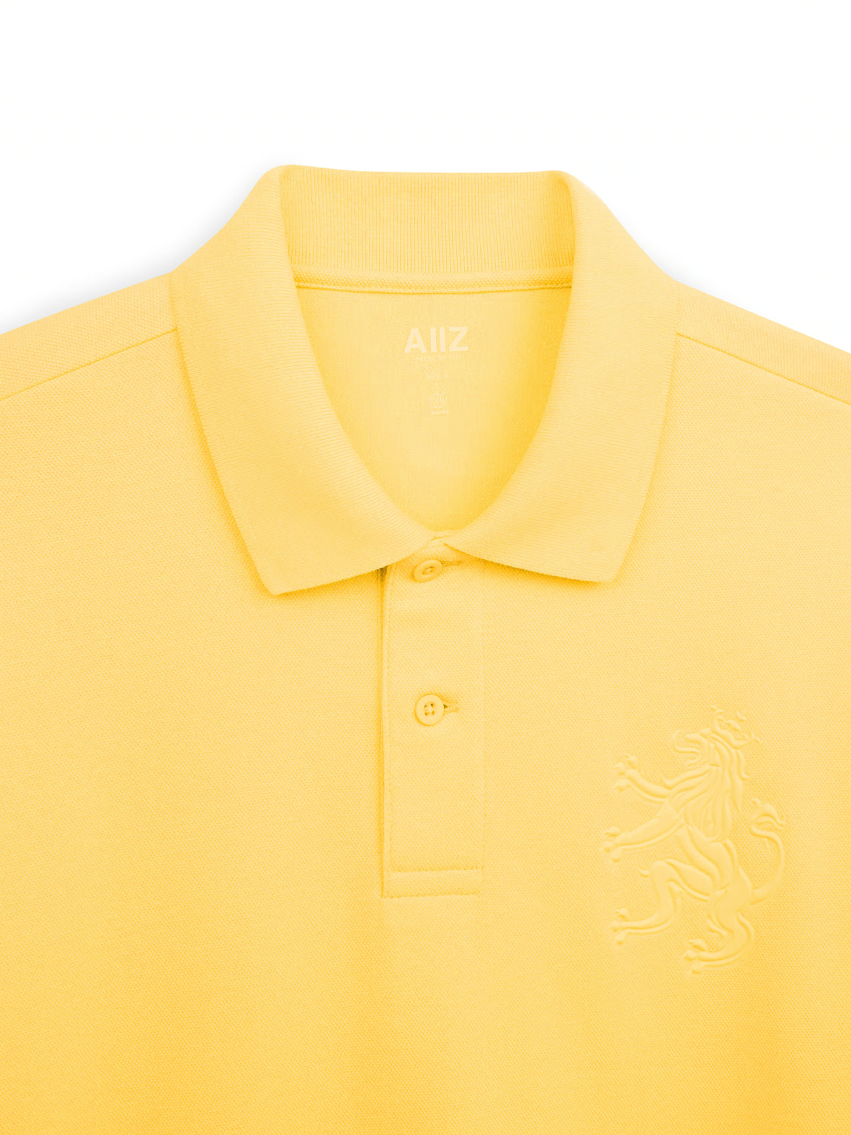 AIIZ Men's Big Lion Pique Polo Shirt