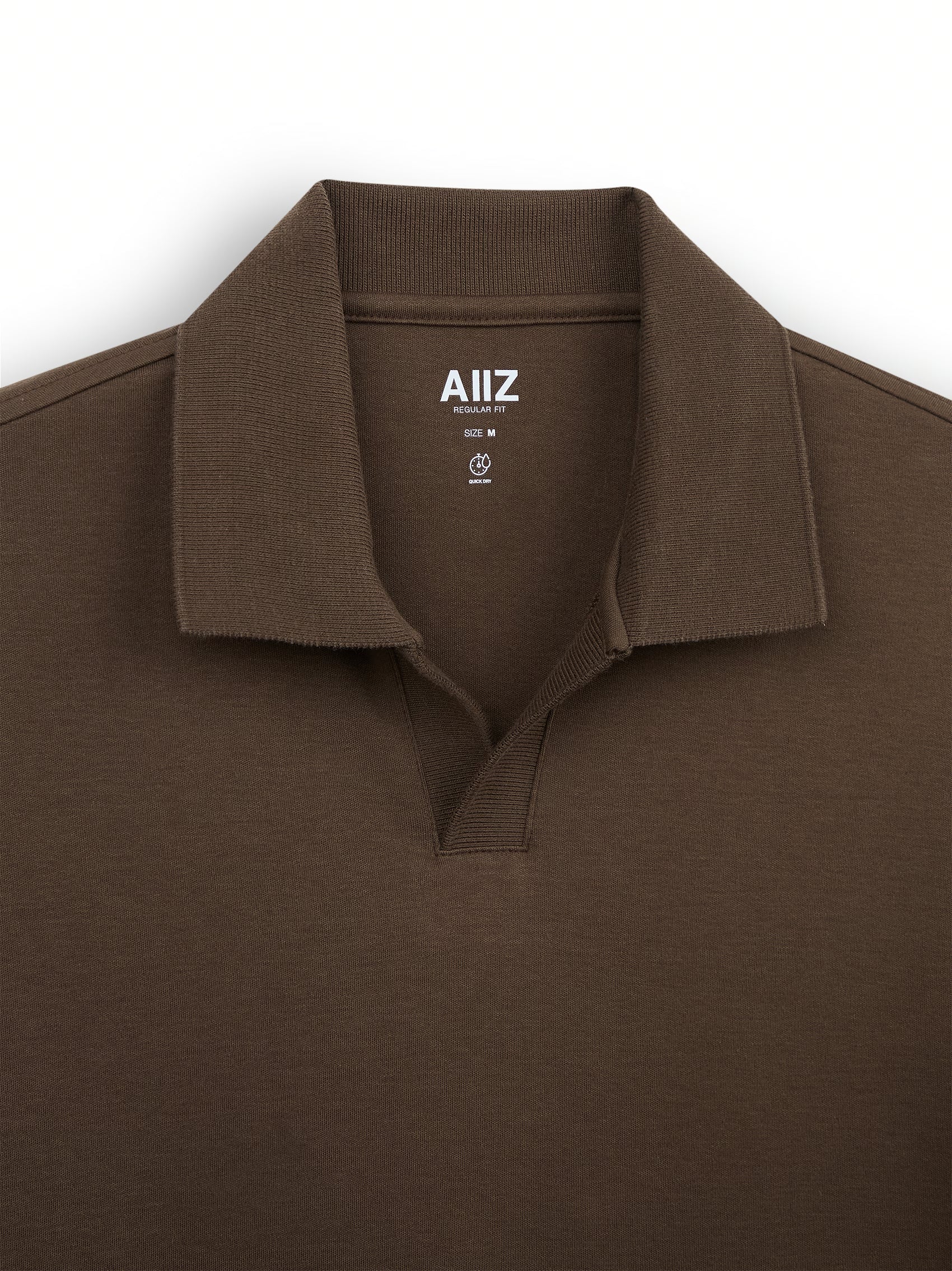 AIIZ Men's Open Collar Polo Shirt
