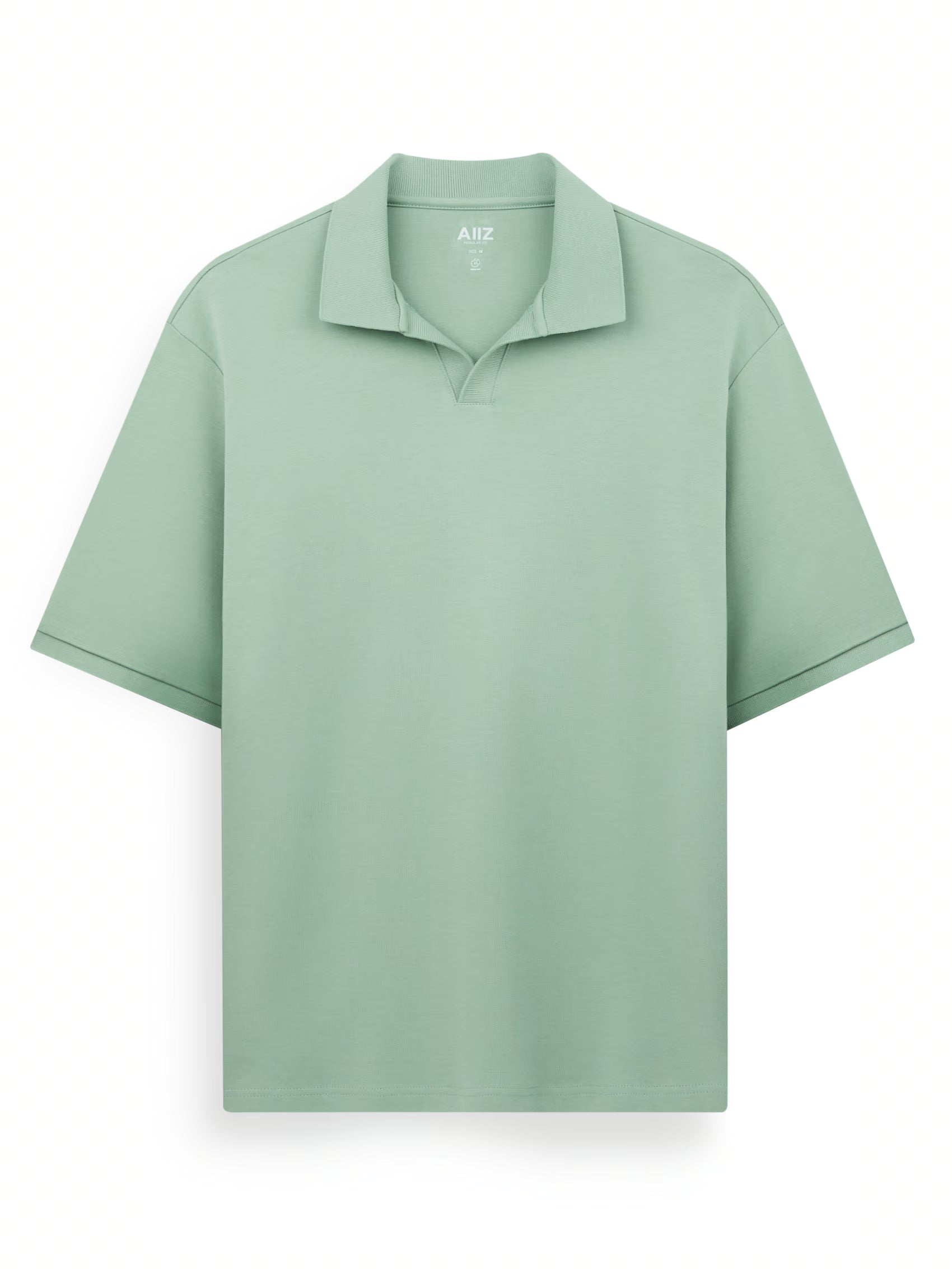 AIIZ Men's Open Collar Polo Shirt