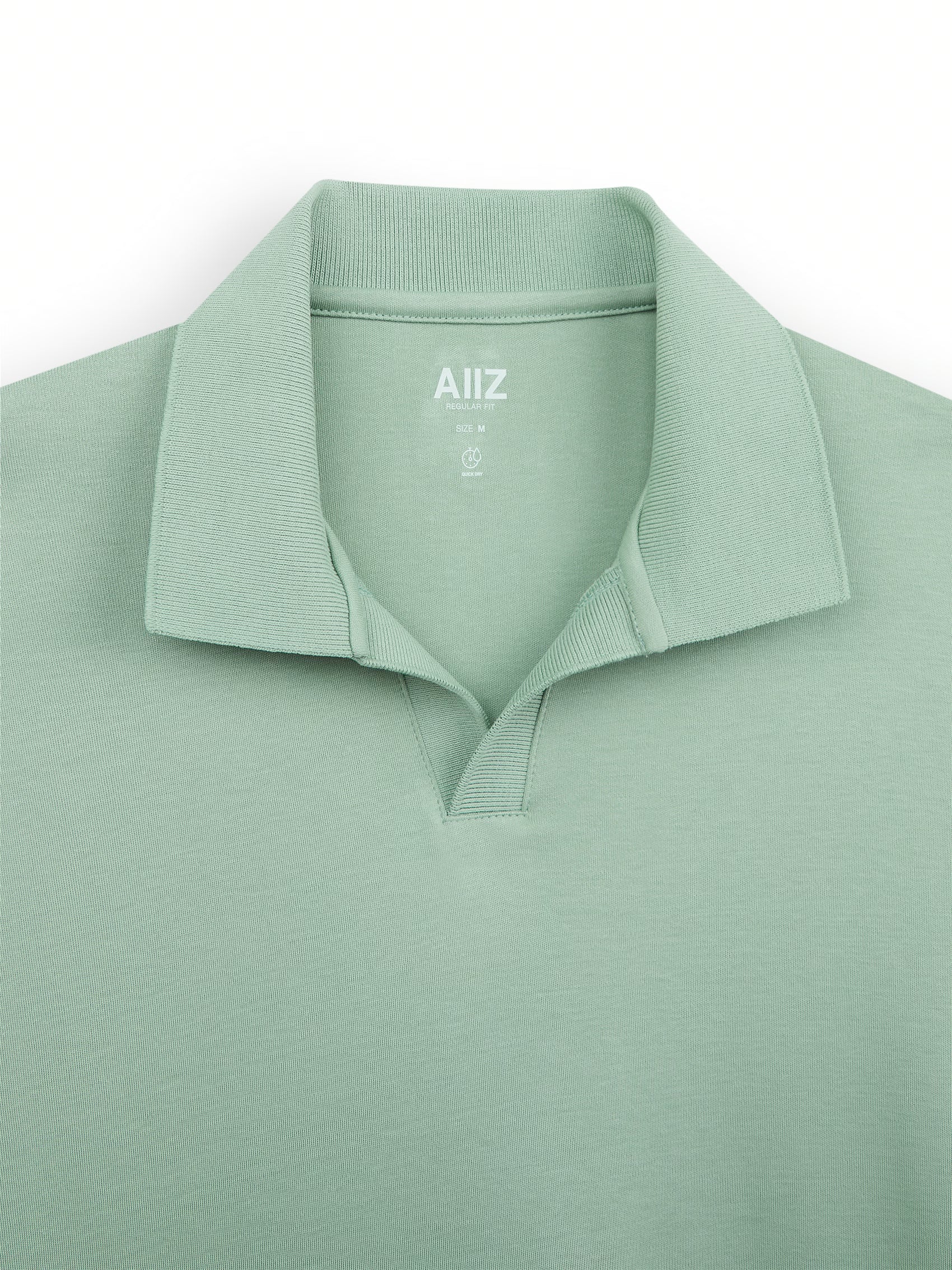 AIIZ Men's Open Collar Polo Shirt