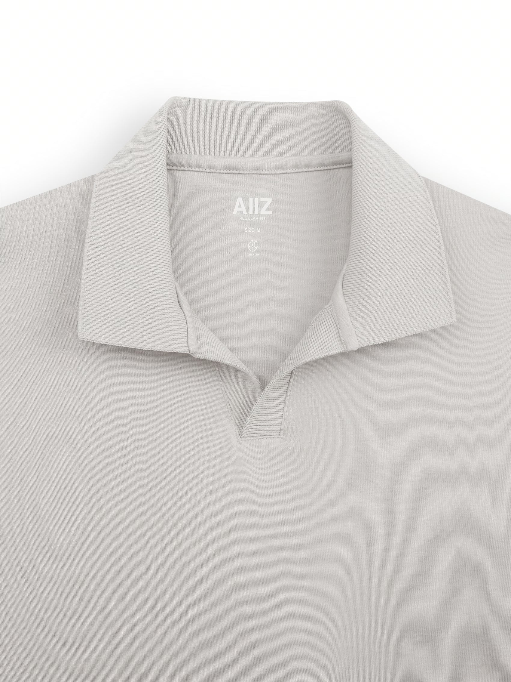 AIIZ Men's Open Collar Polo Shirt