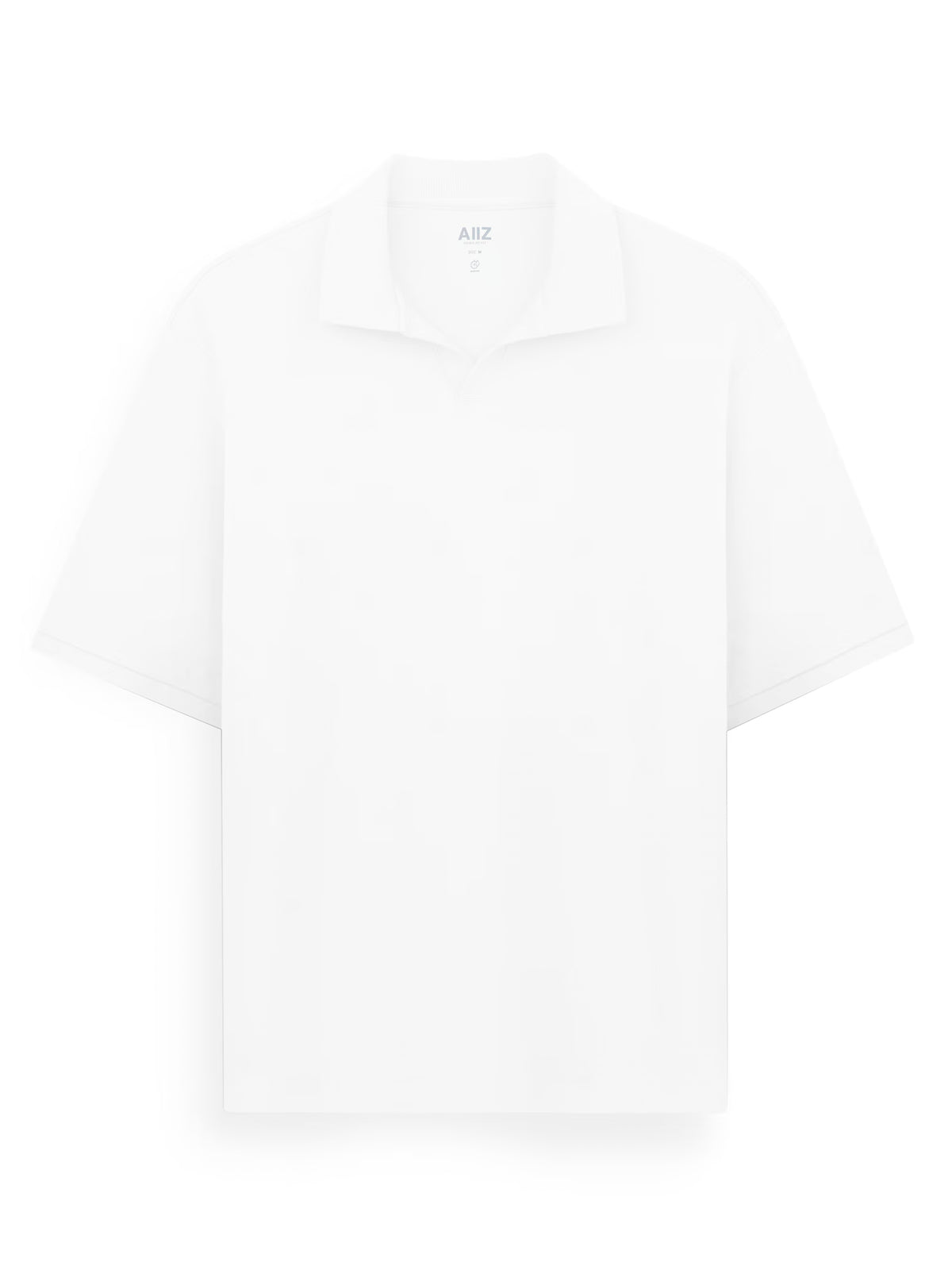 AIIZ Men's Open Collar Polo Shirt (OFF WHITE / S)
