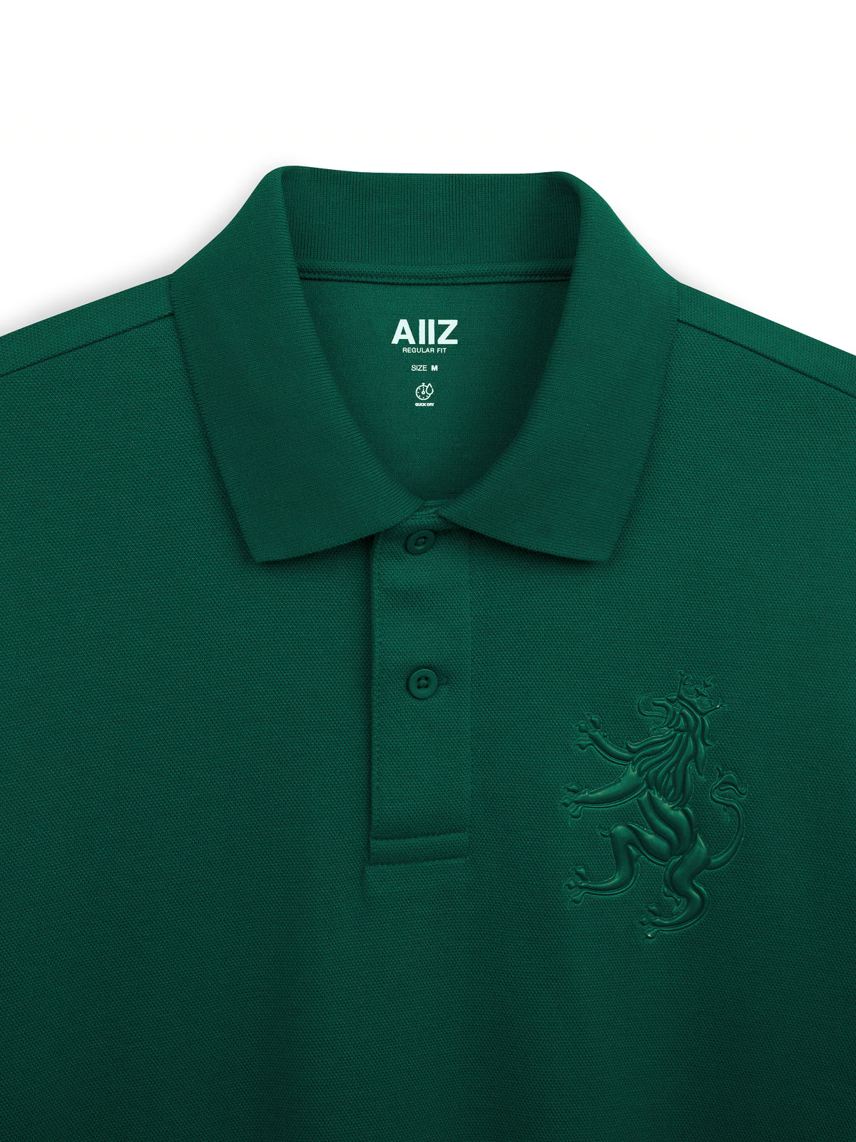 AIIZ Men's Big Lion Pique Polo Shirt