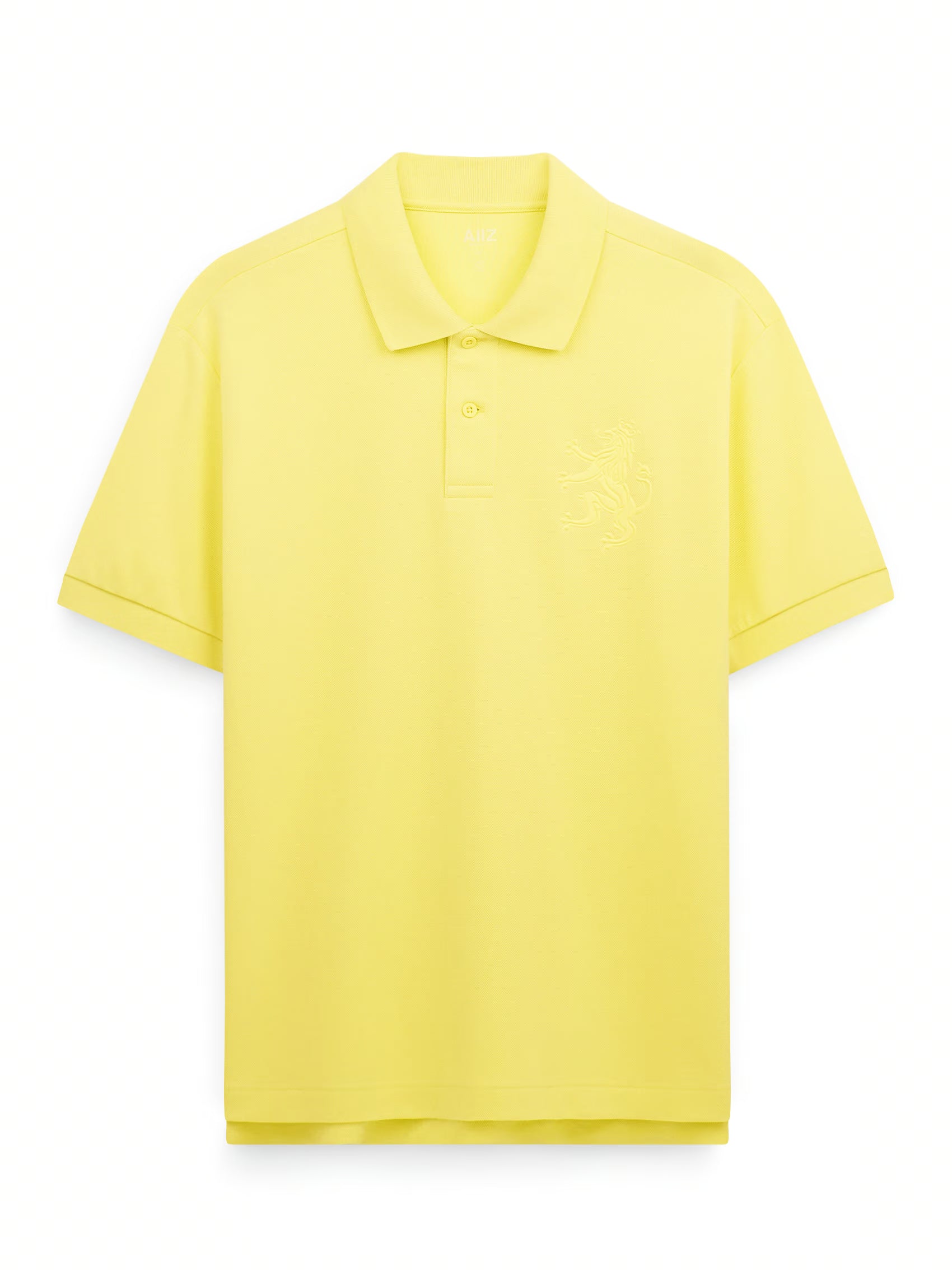 AIIZ Men's Big Lion Pique Polo Shirt