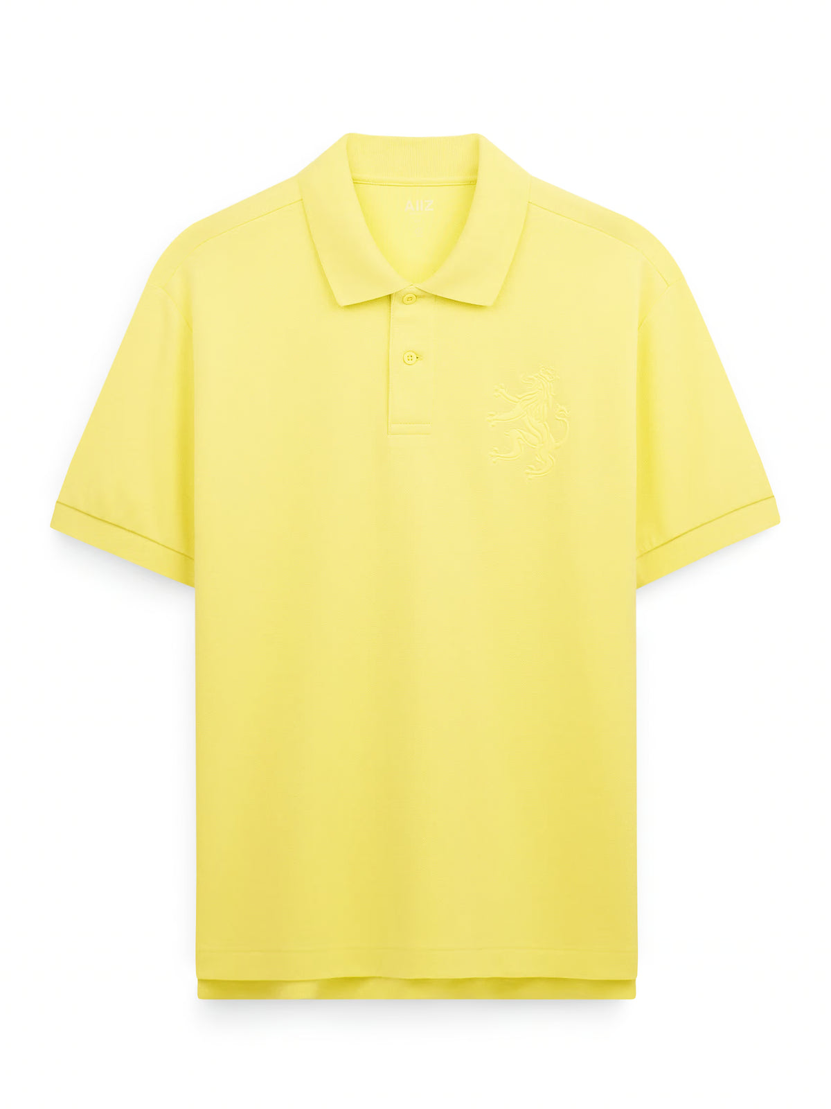AIIZ Men's Big Lion Pique Polo Shirt