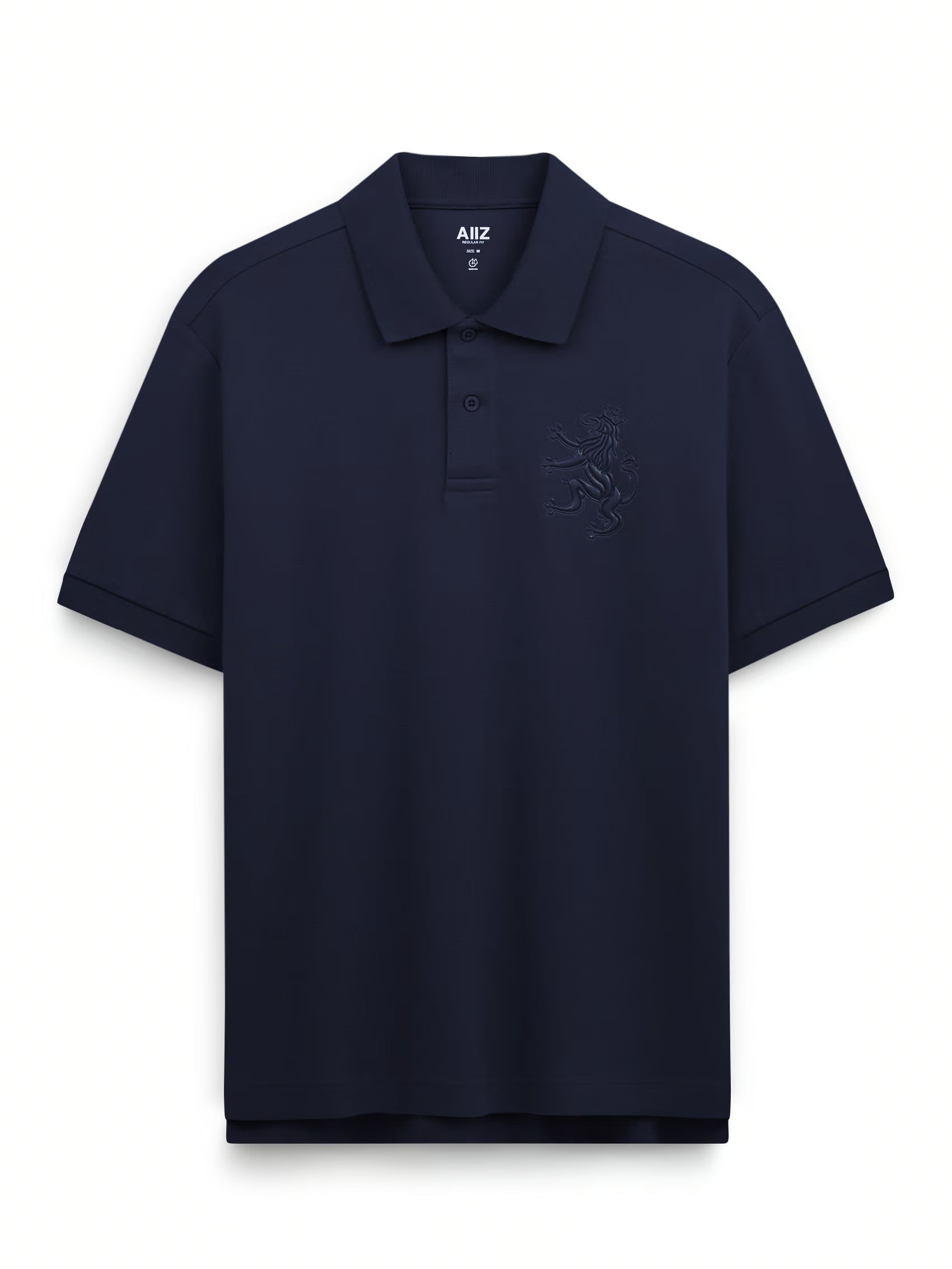 AIIZ Men's Big Lion Pique Polo Shirt