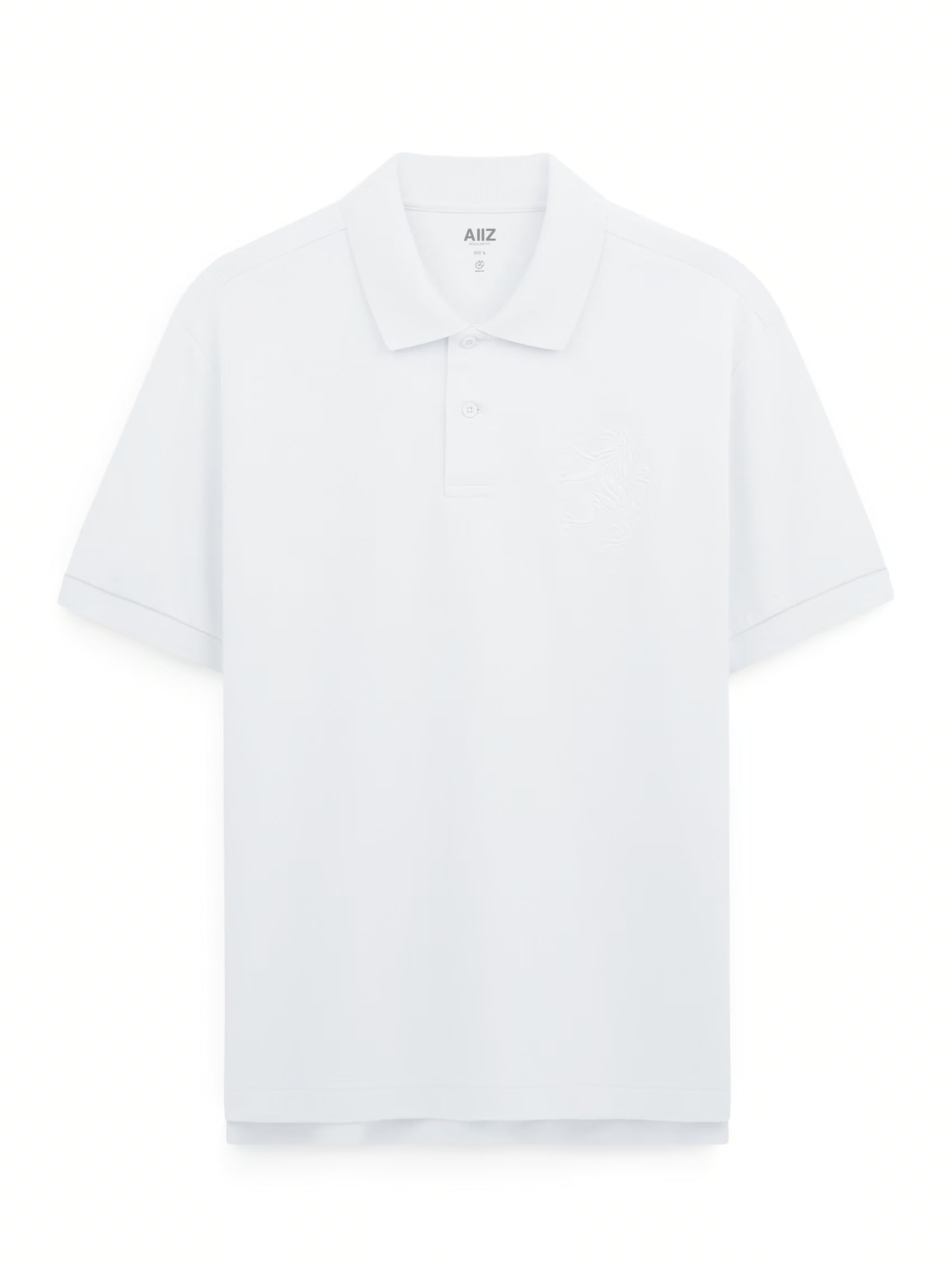 AIIZ Men's Big Lion Pique Polo Shirt