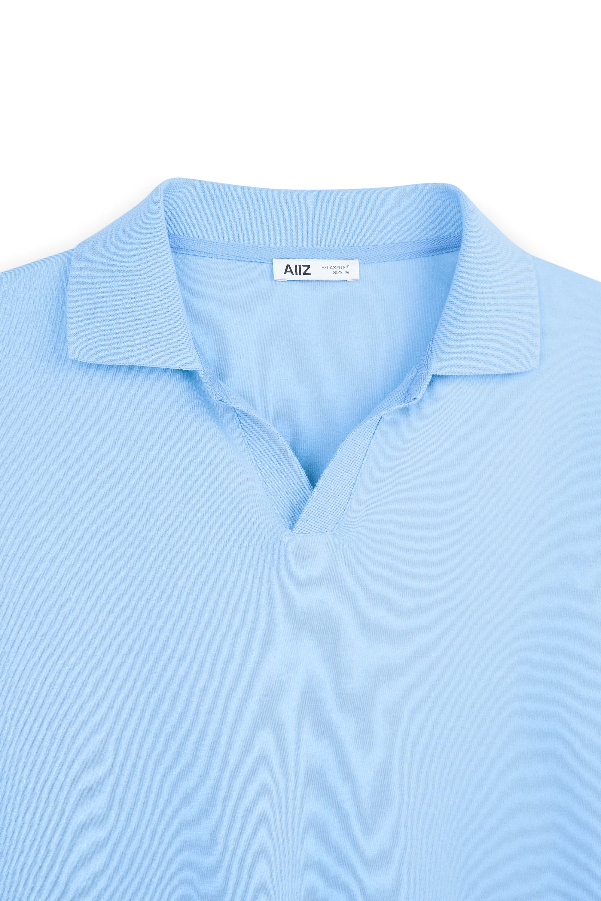 AIIZ Men's Open Collar Polo Shirt