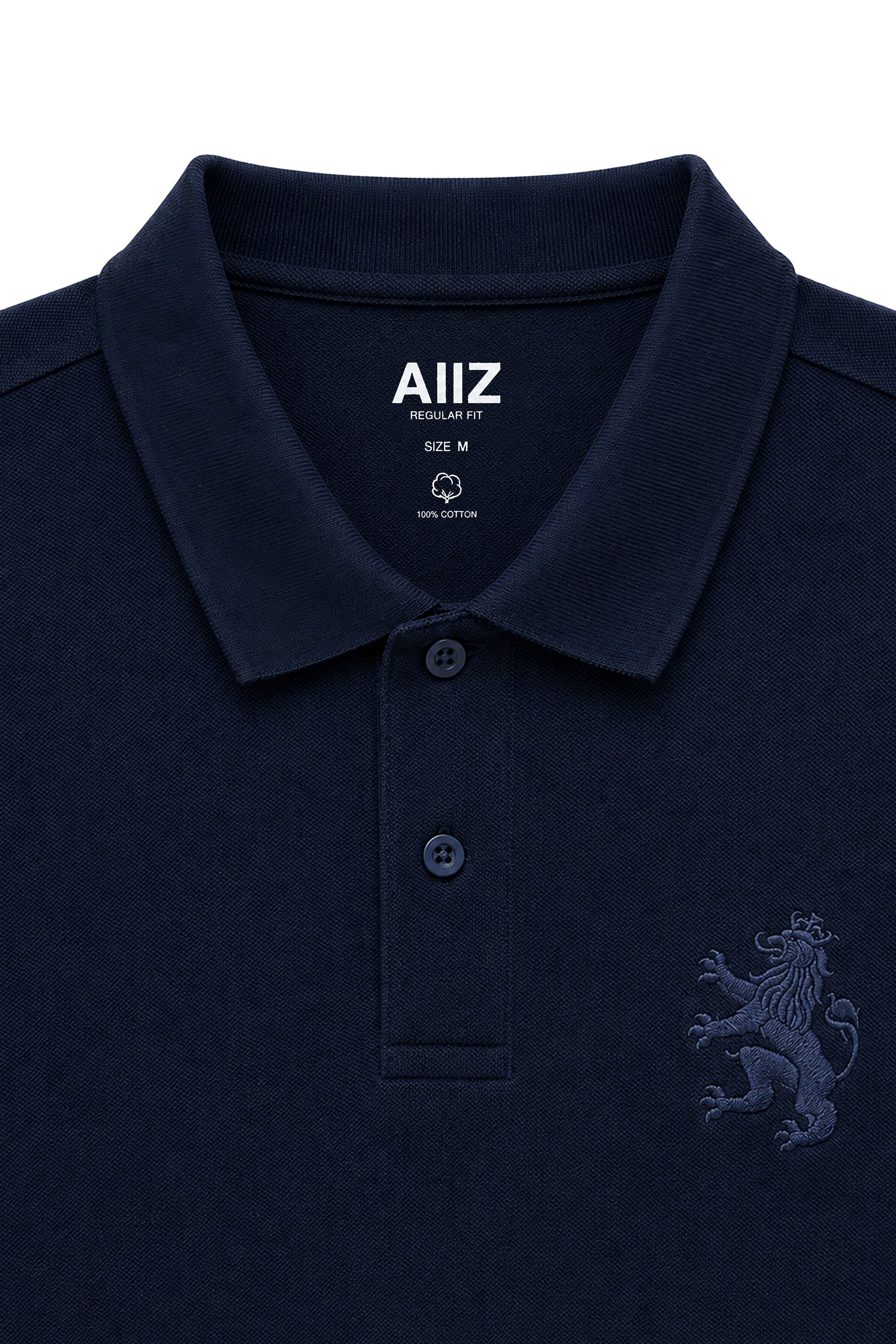 AIIZ Men's Lion Pique Polo Shirt