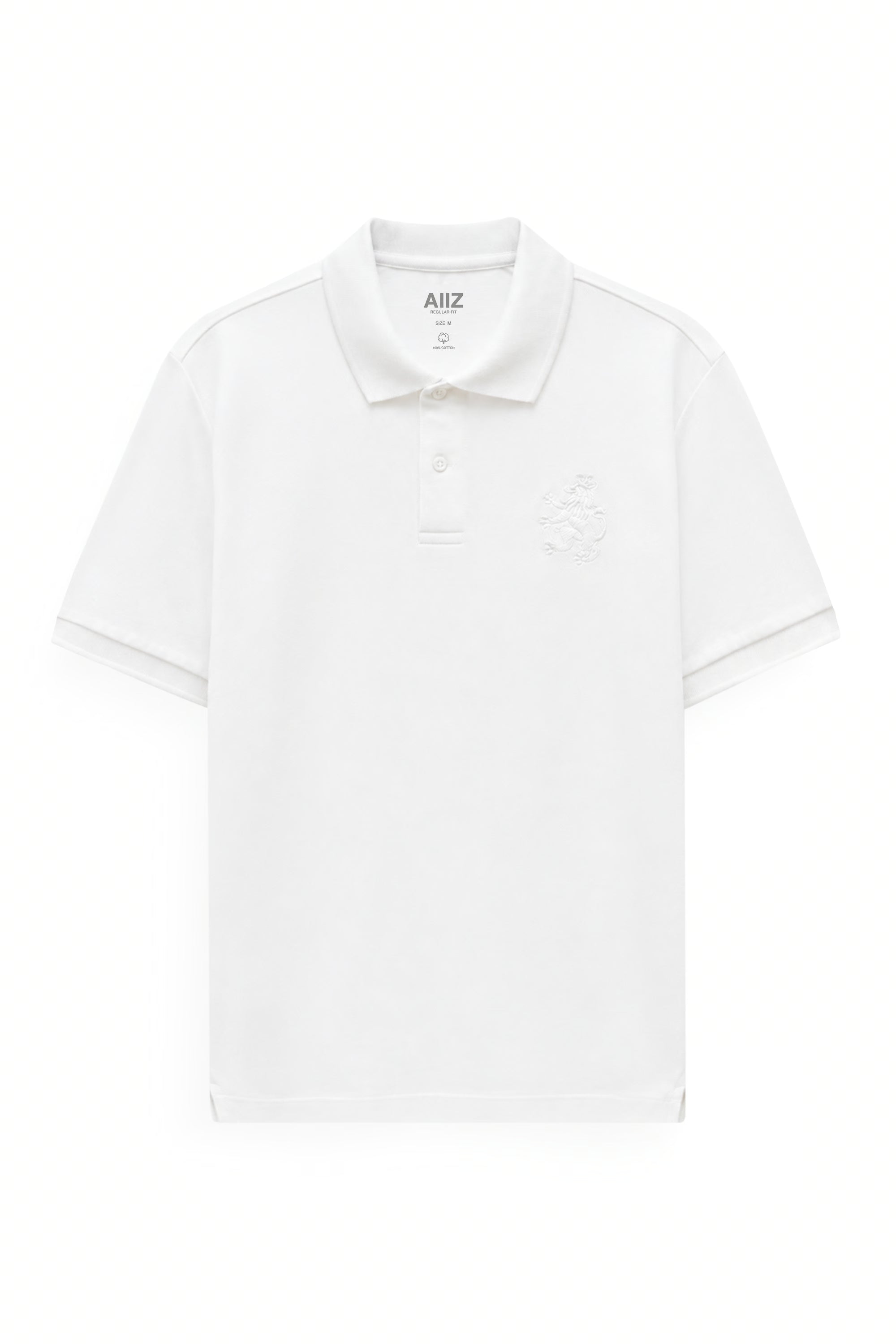 AIIZ Men's Lion Pique Polo Shirt