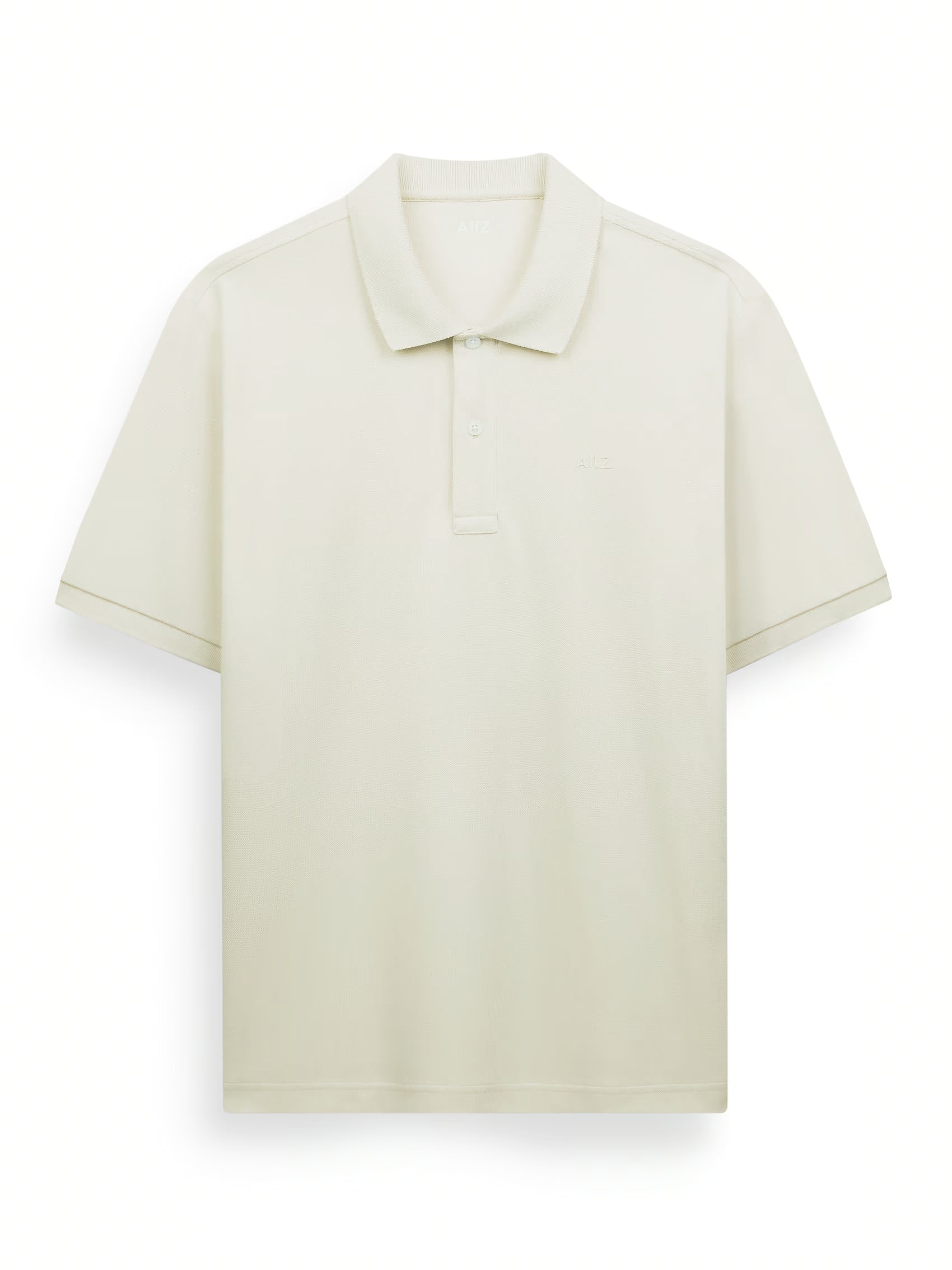 Men’s Cotton Polyester AIIZ Logo Polo Shirt (Beige / S)