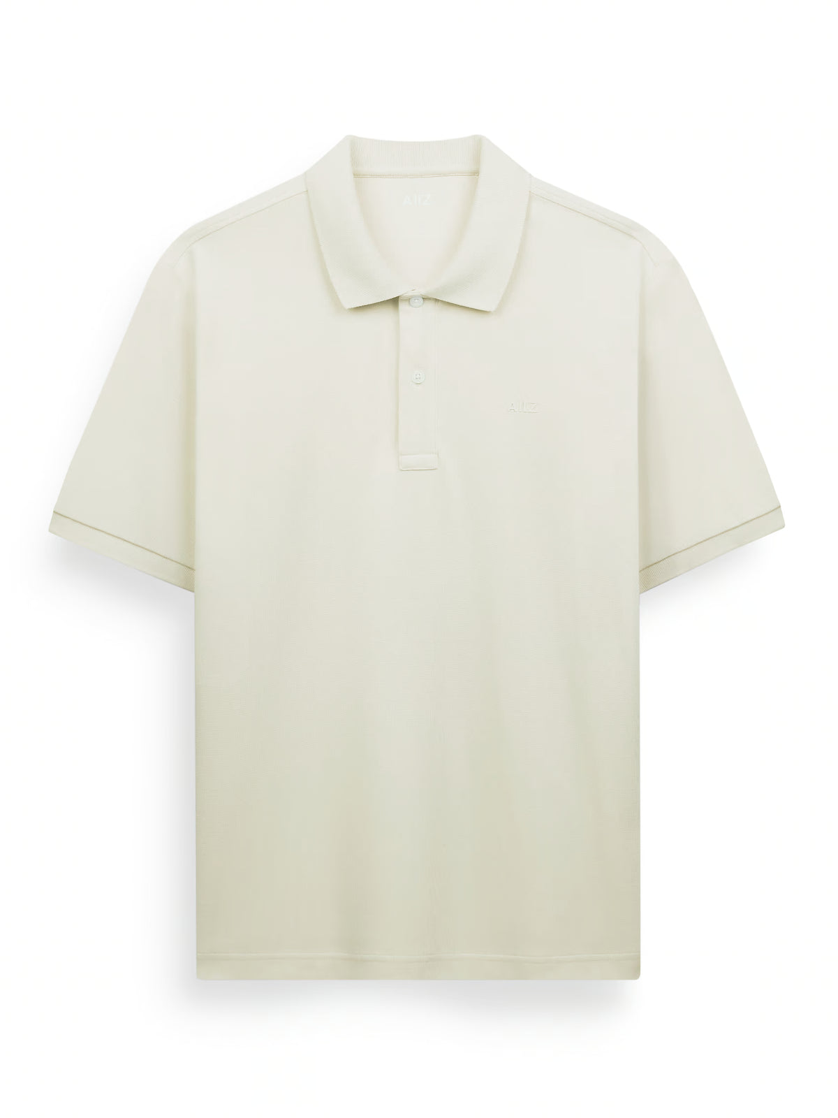 Men’s Cotton Polyester AIIZ Logo Polo Shirt (Beige / S)