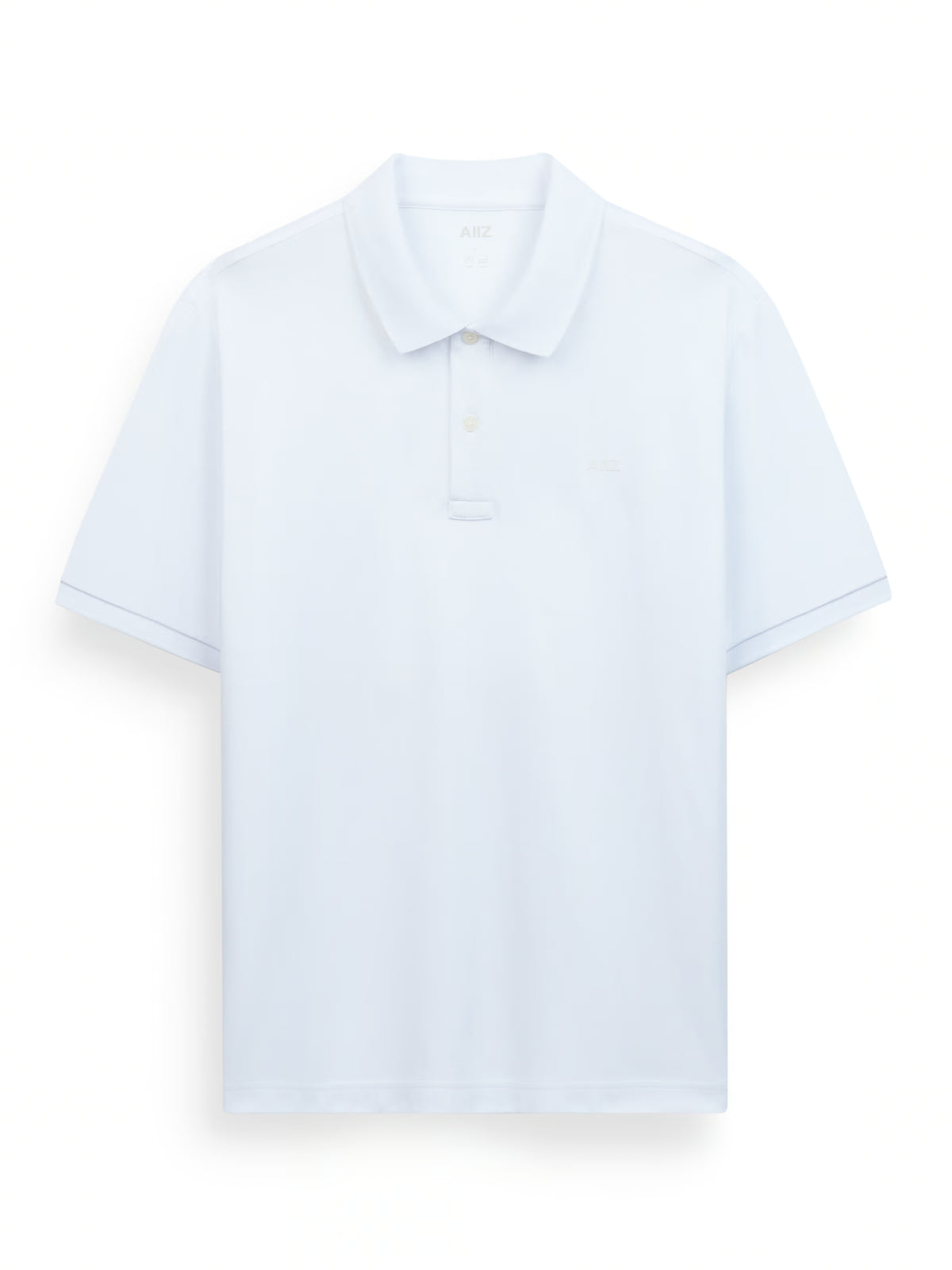 Men’s Cotton Polyester AIIZ Logo Polo Shirt (White / S)