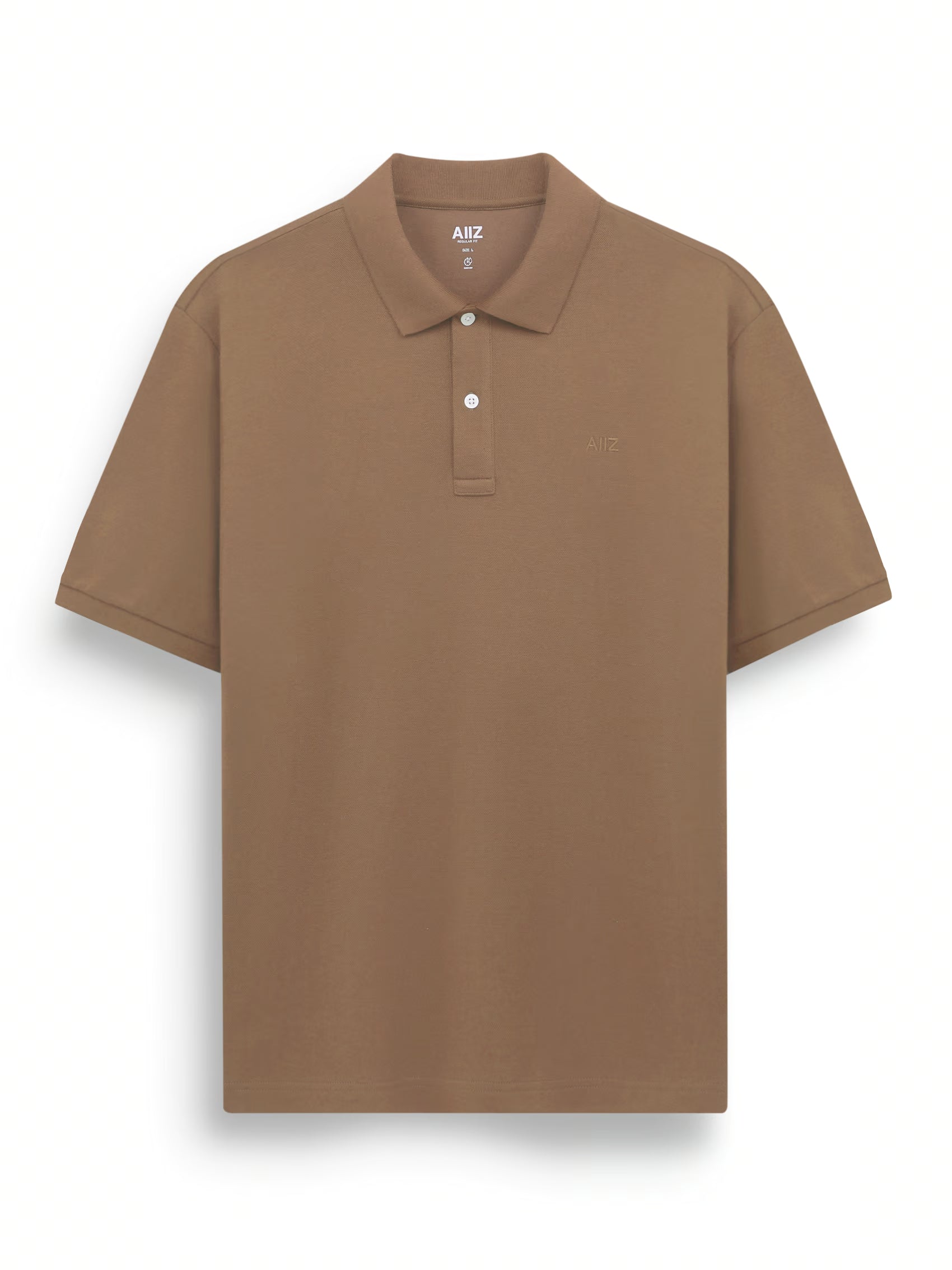 AIIZ Men’s AIIZ Logo Polo Shirt (Brown / S)