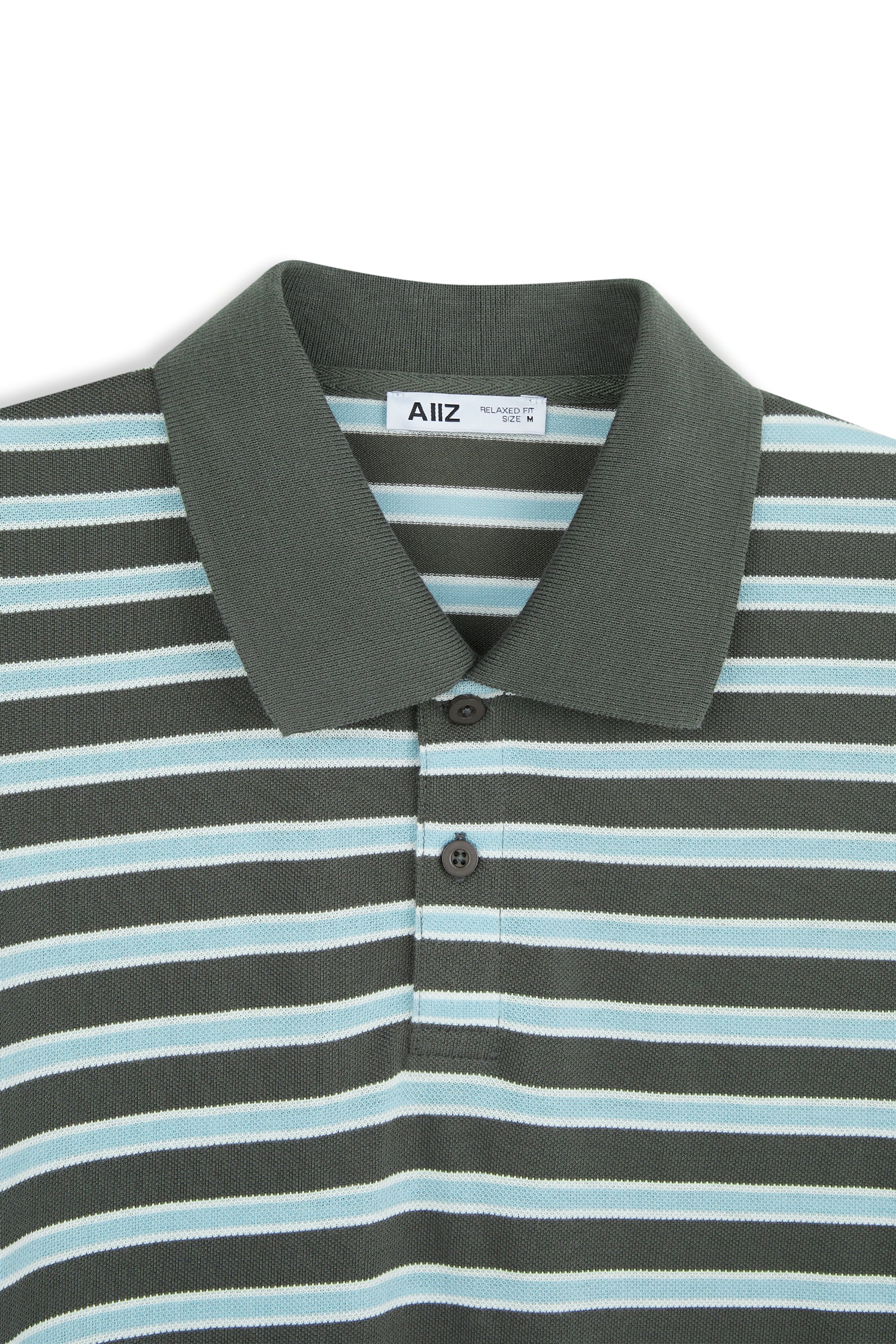 AIIZ Men's Striped Polo Shirt