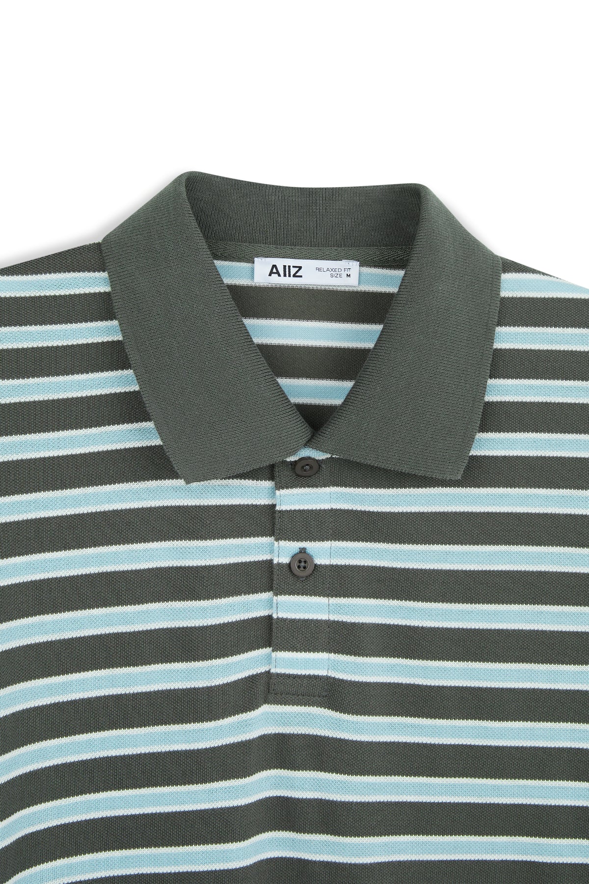 AIIZ Men's Striped Polo Shirt