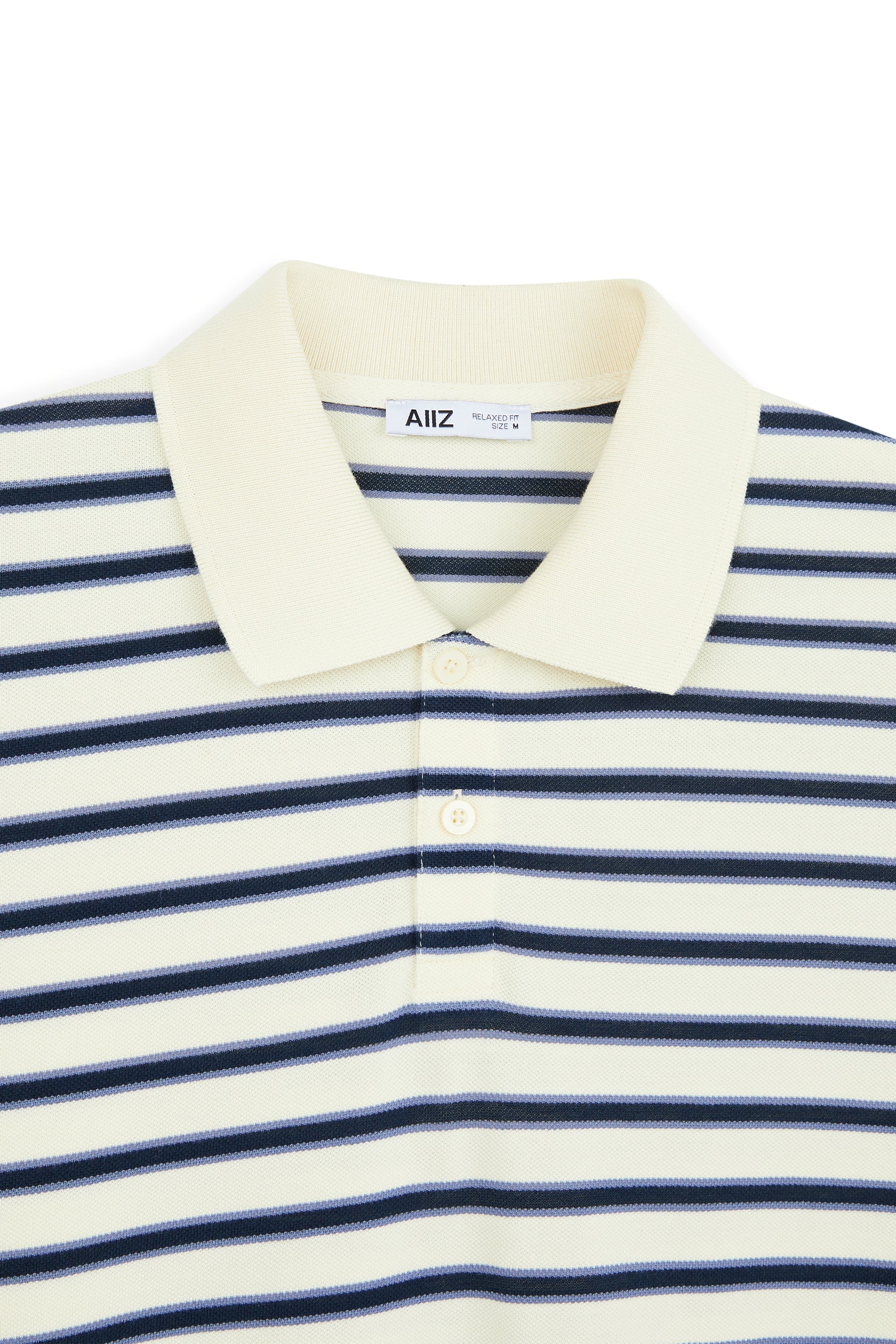 AIIZ Men's Striped Polo Shirt