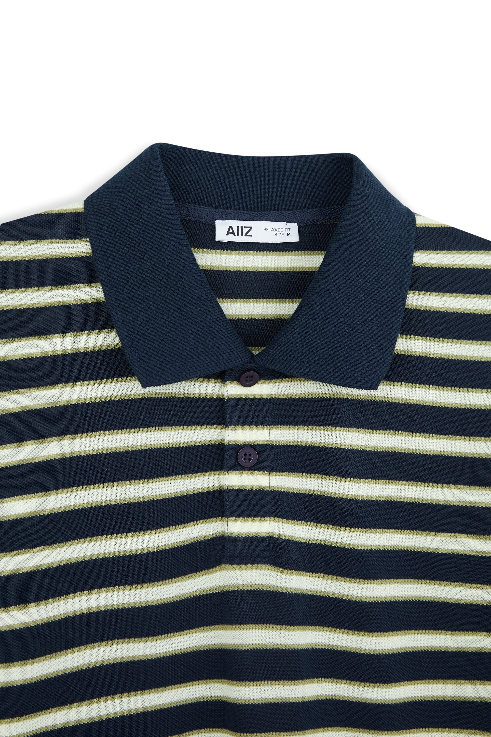 AIIZ Men's Striped Polo Shirt