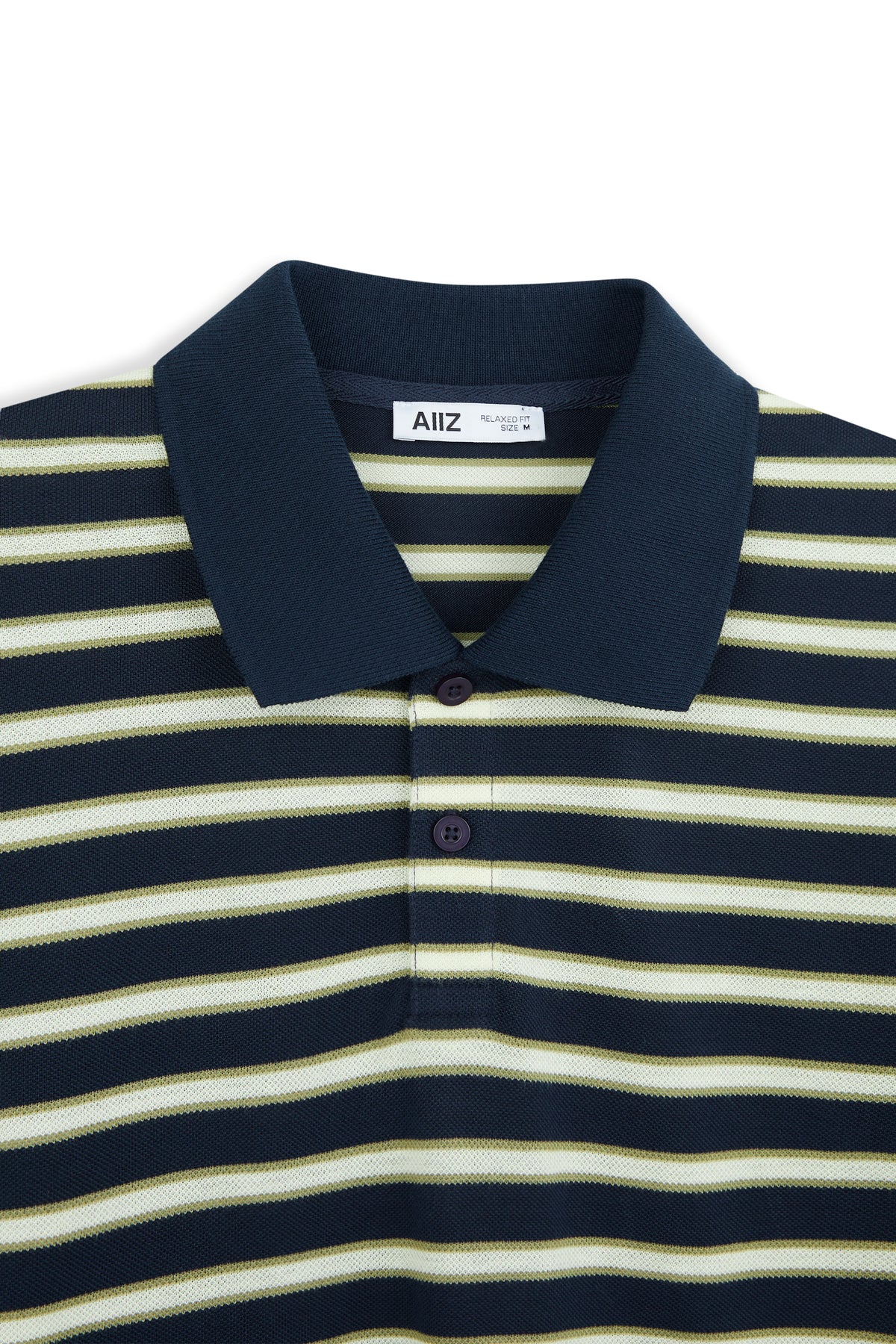 AIIZ Men's Striped Polo Shirt