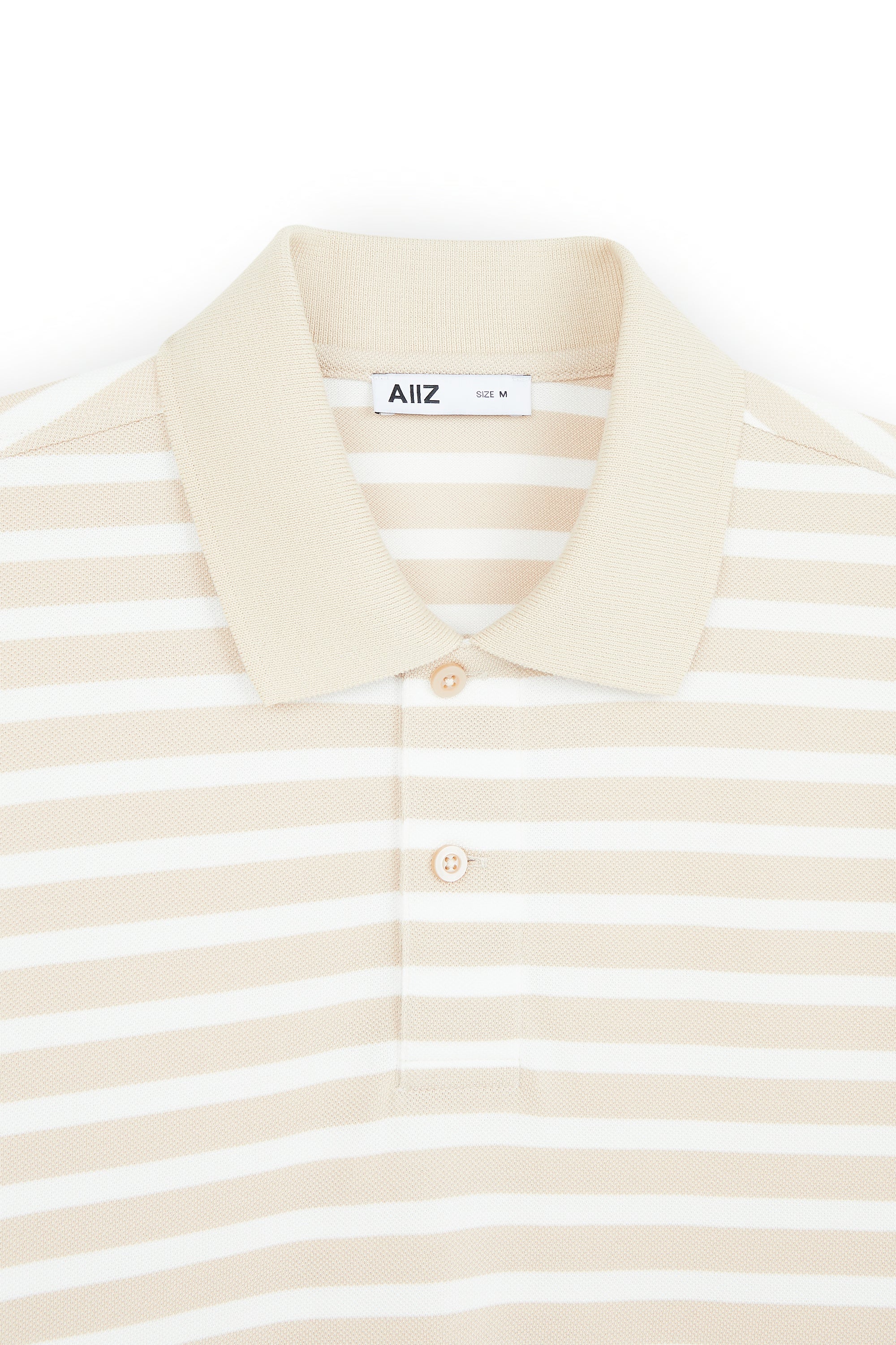 AIIZ Men's Striped Polo Shirt