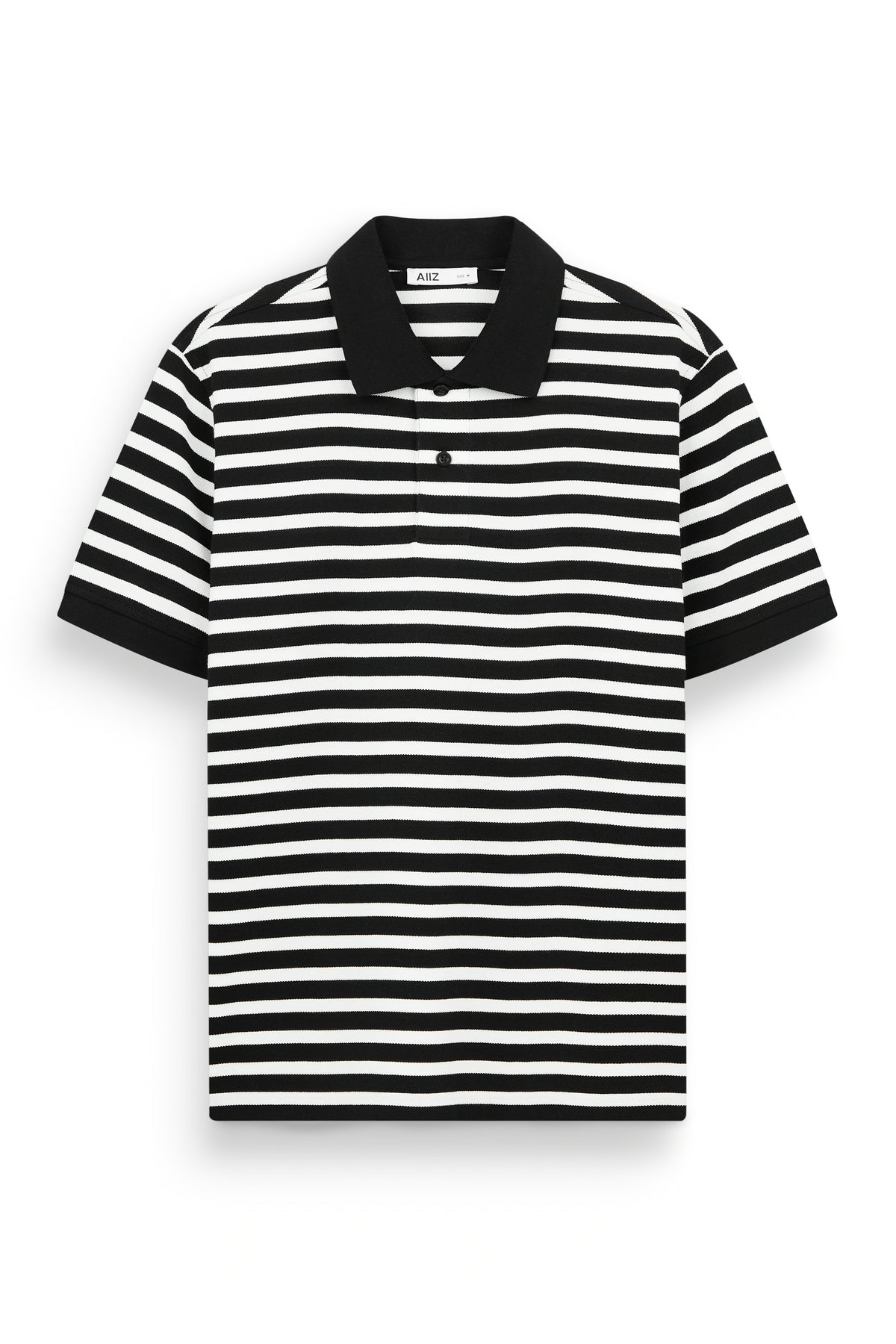 AIIZ Men's Striped Polo Shirt