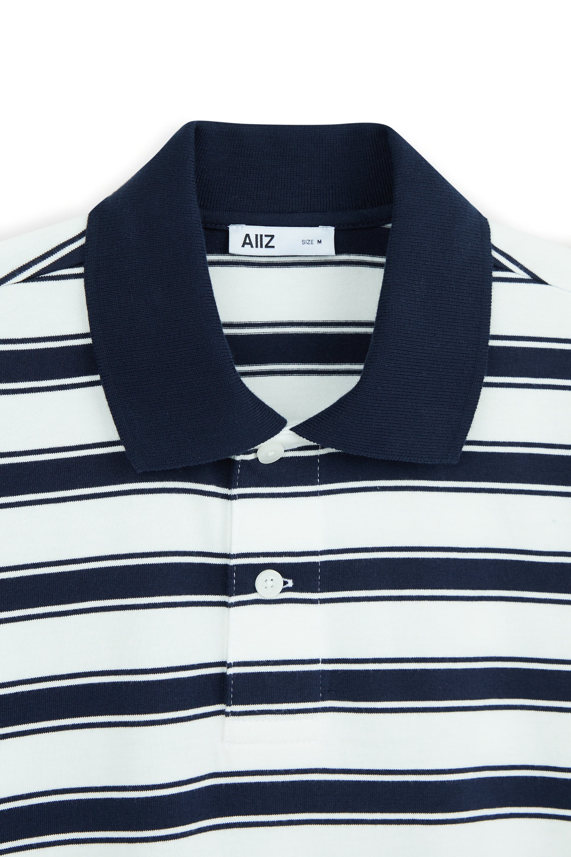 AIIZ Men's Striped Polo Shirt