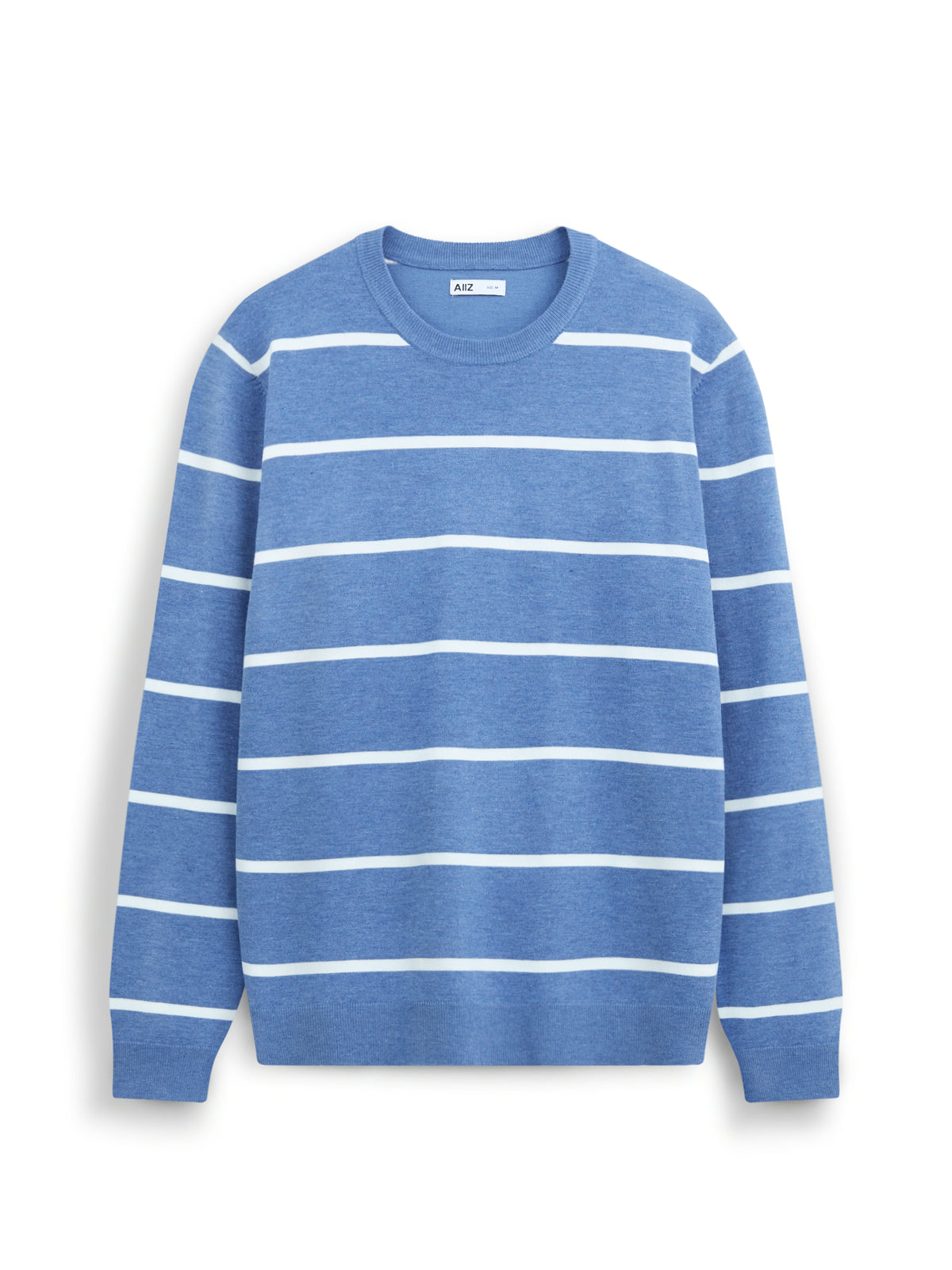 AIIZ Men's Striped Sweater (Top Dyed Blue / S)